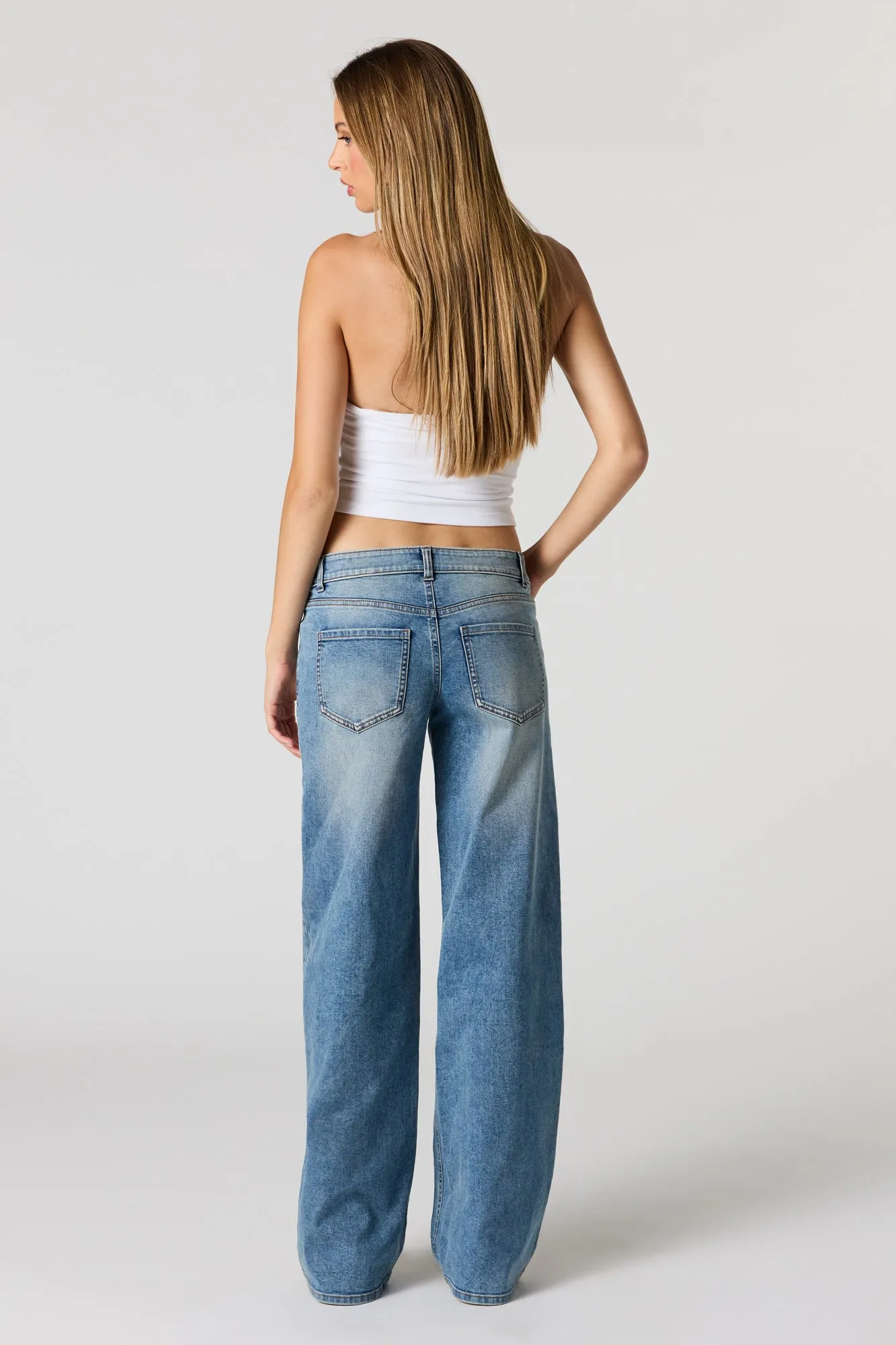Stretch Low Rise Baggy Vintage Medium Jean sold by Urban Planet product image thumbnail 3
