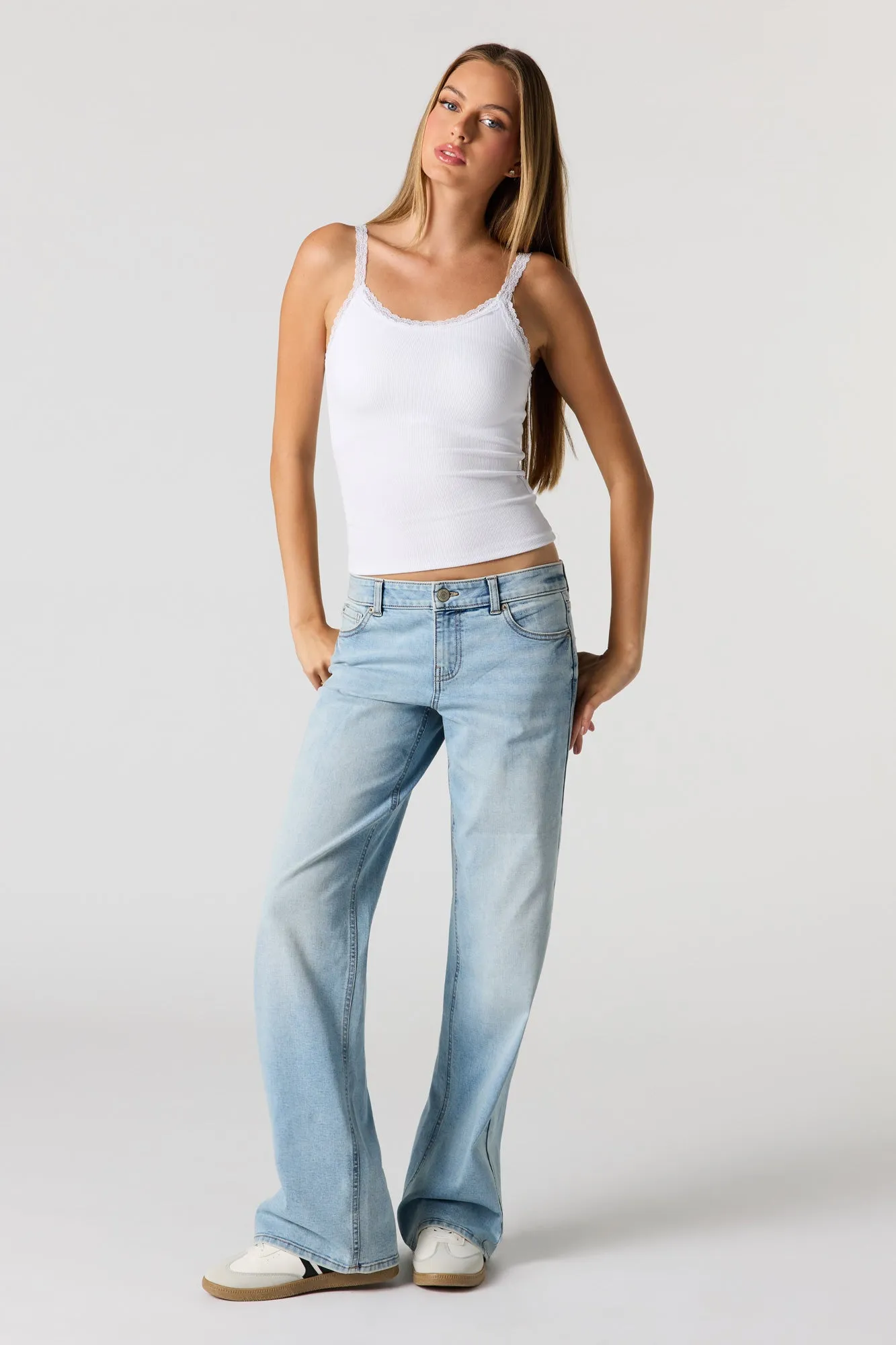 Stretch Low Rise Baggy Light Jean sold by Urban Planet