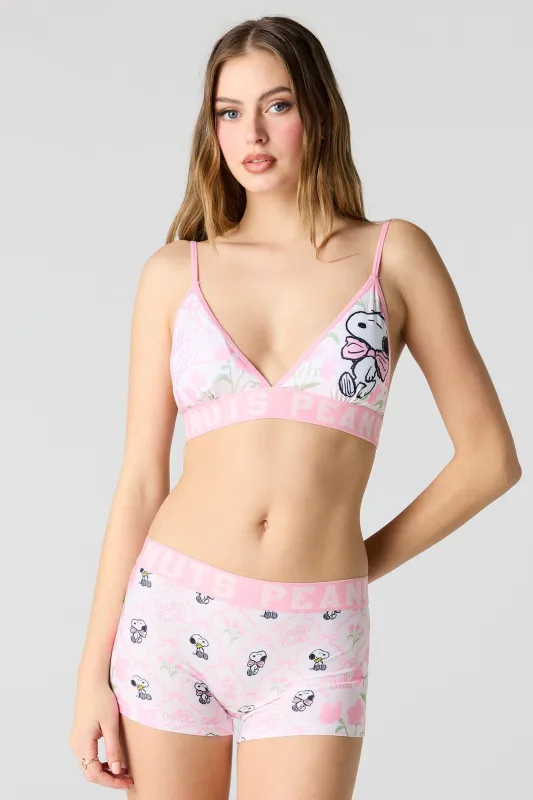 Peanuts Snoopy Triangle Bra & Boy Short Set sold by Urban Planet
