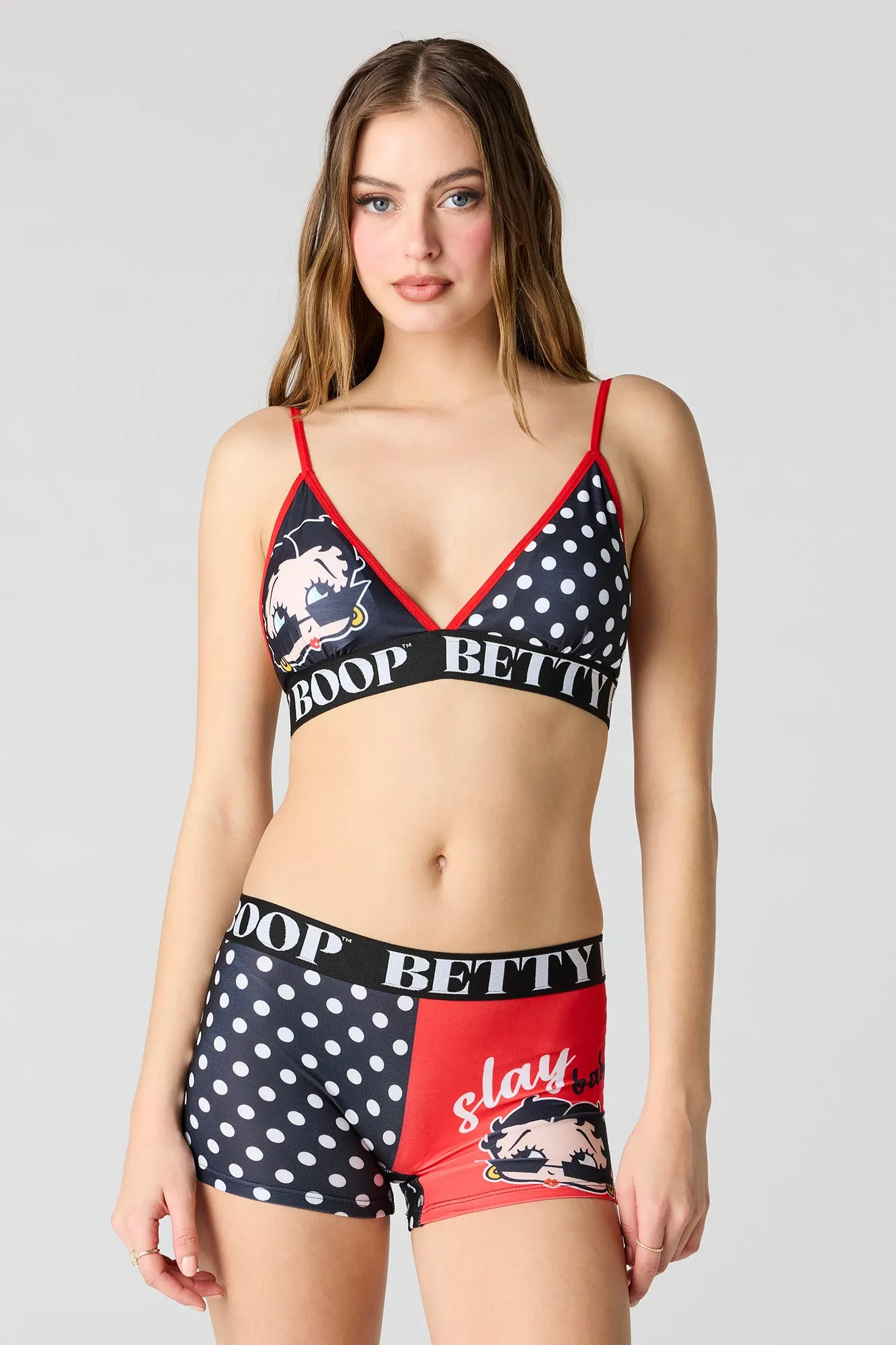 Betty Boop Triangle Bra & Boy Short Set sold by Urban Planet