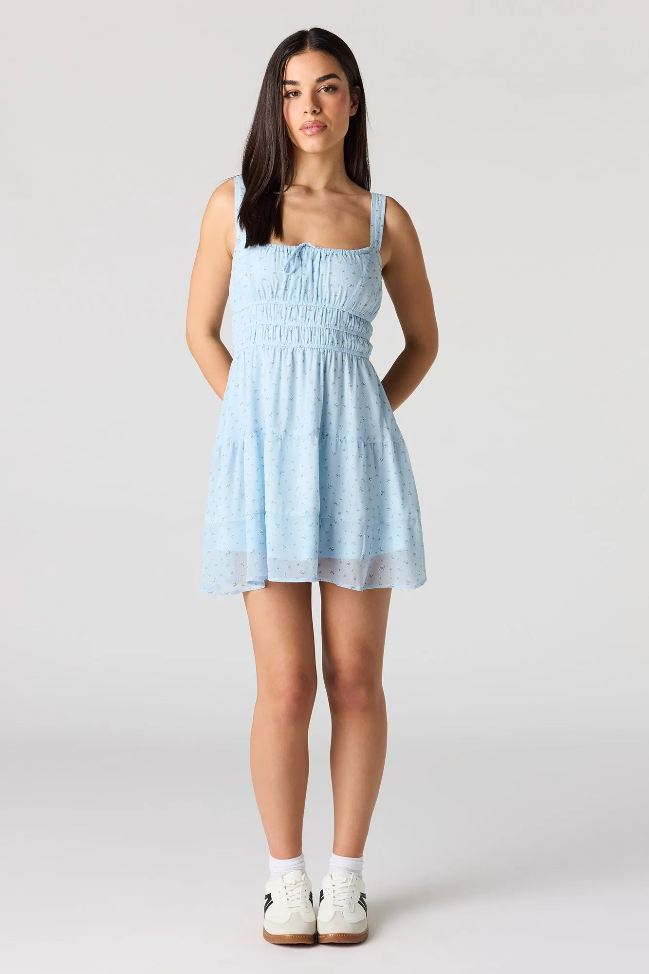 Chiffon Tiered Mini Dress sold by Urban Planet product image thumbnail 3