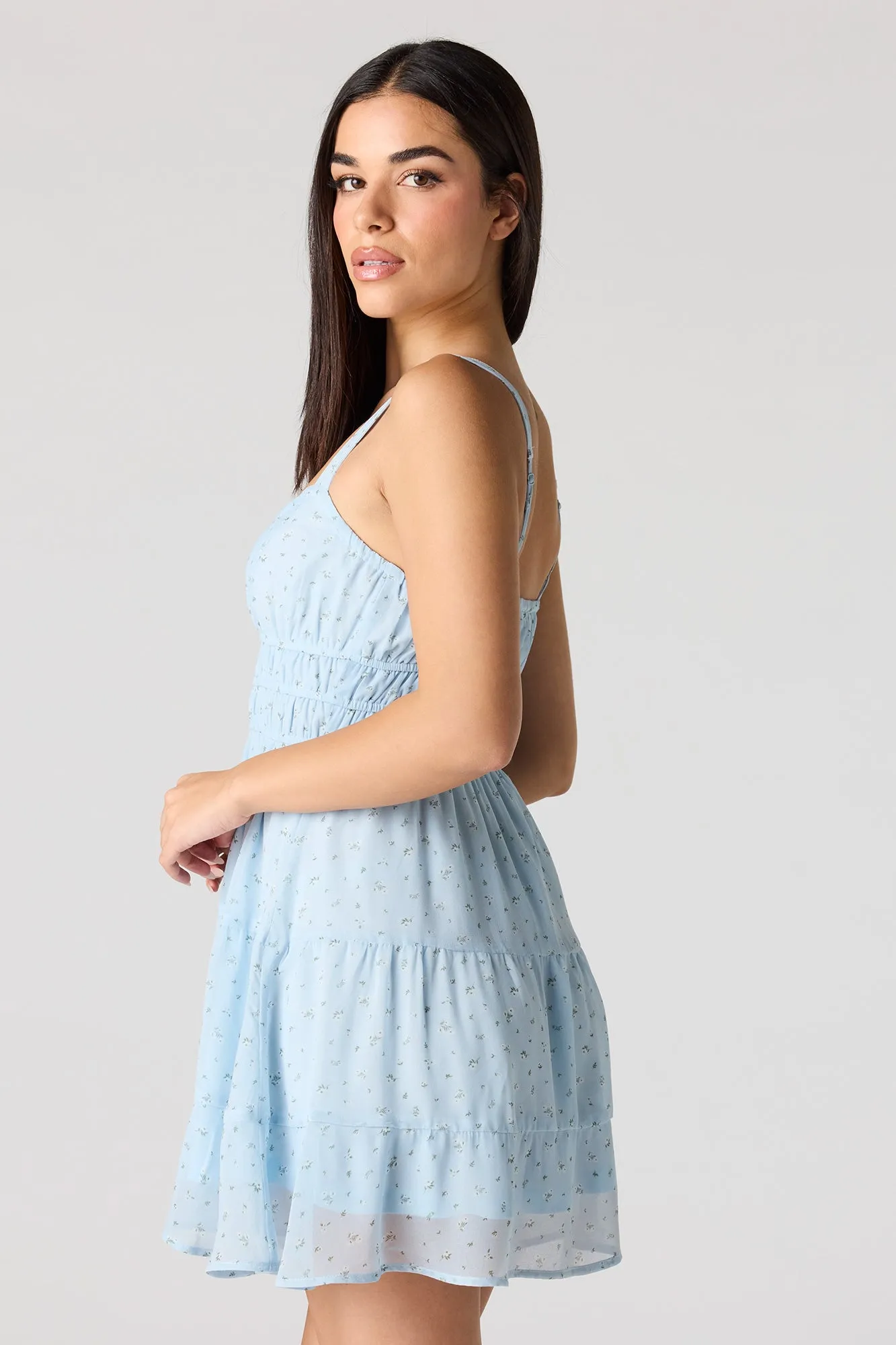 Chiffon Tiered Mini Dress sold by Urban Planet product image thumbnail 2