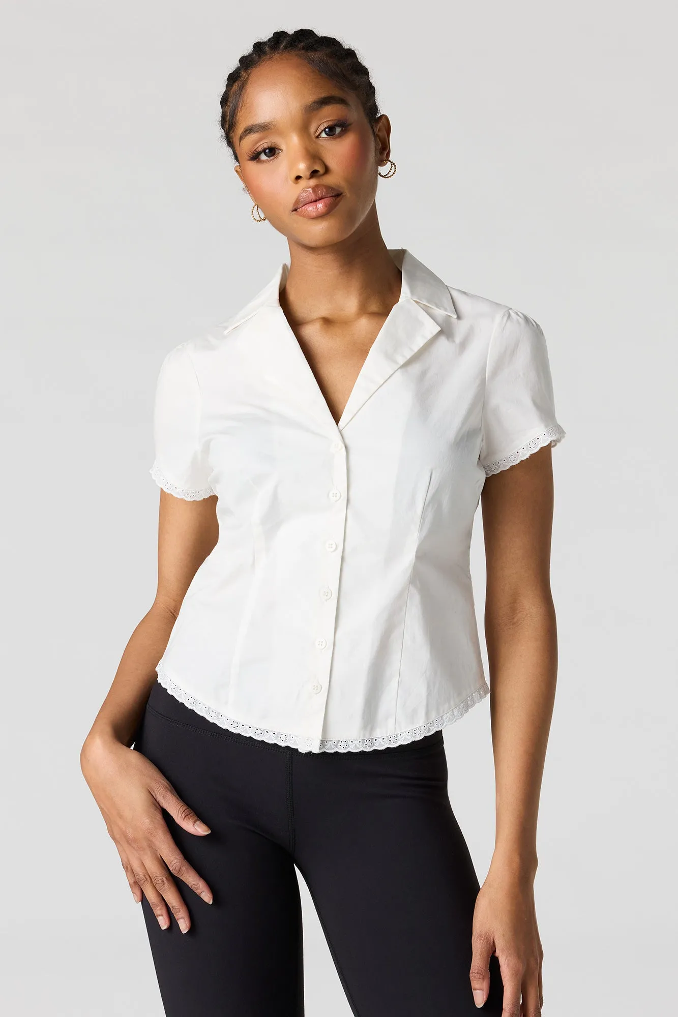 Collared Button-Up Top sold by Urban Planet product image thumbnail 5