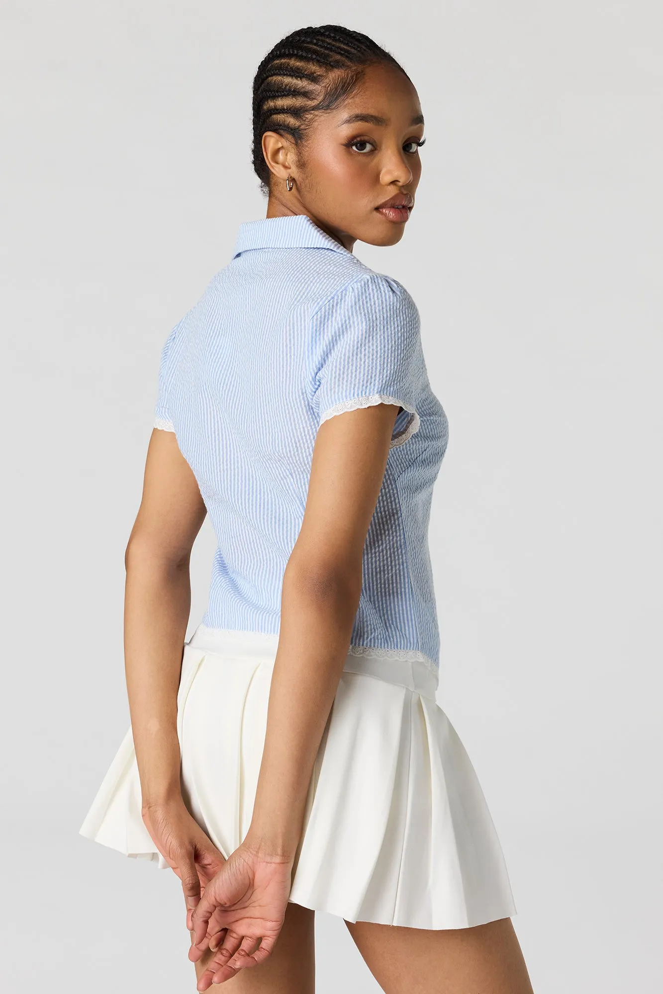 Collared Button-Up Top sold by Urban Planet product image thumbnail 2