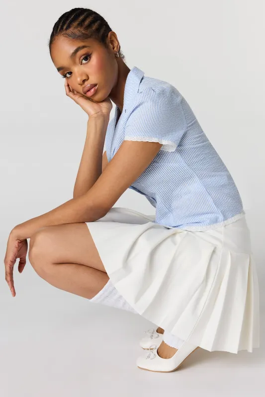 Collared Button-Up Top made by Urban Planet