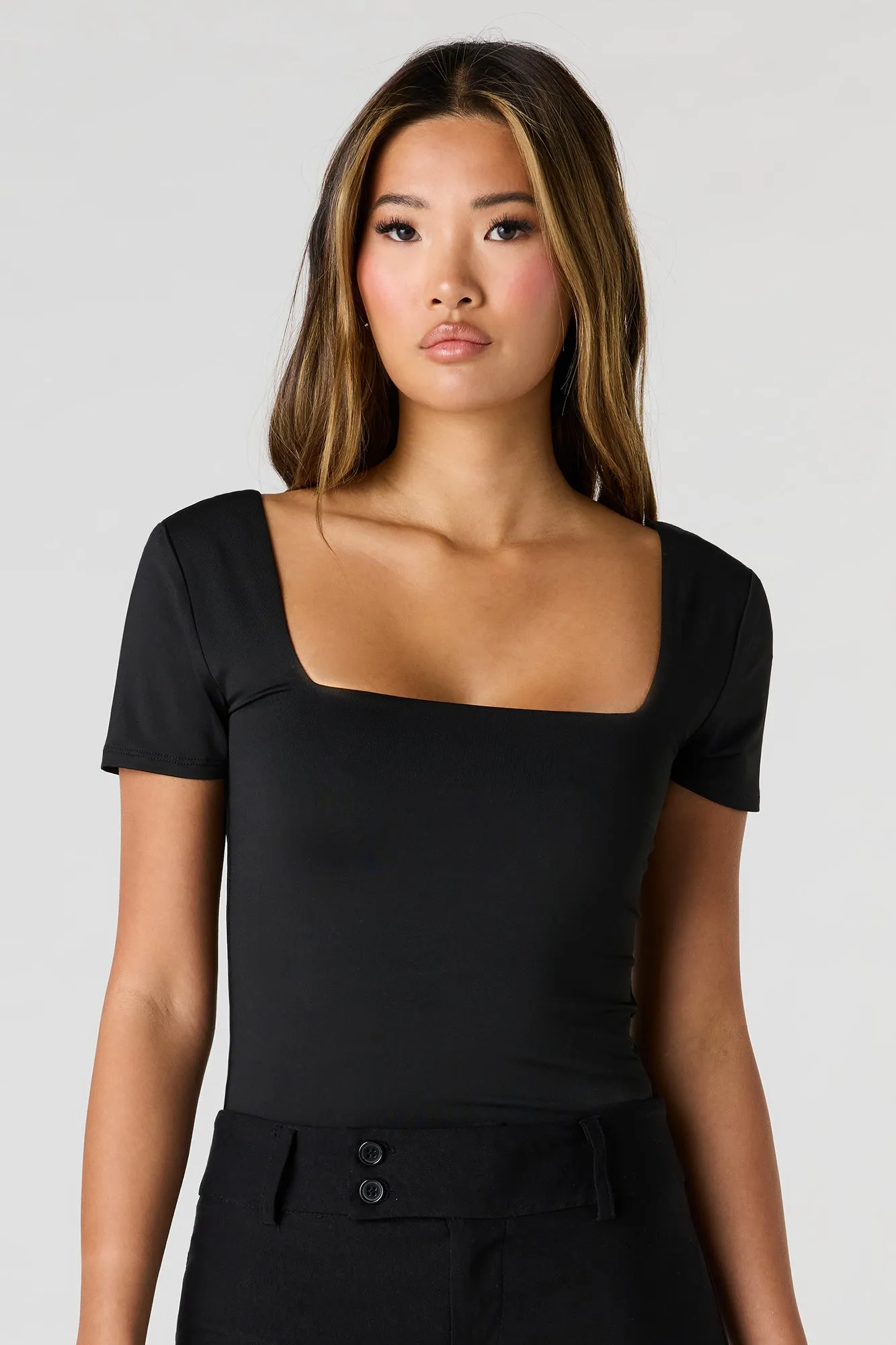 Contour Square Neck Short Sleeve Bodysuit sold by Urban Planet product image thumbnail 5