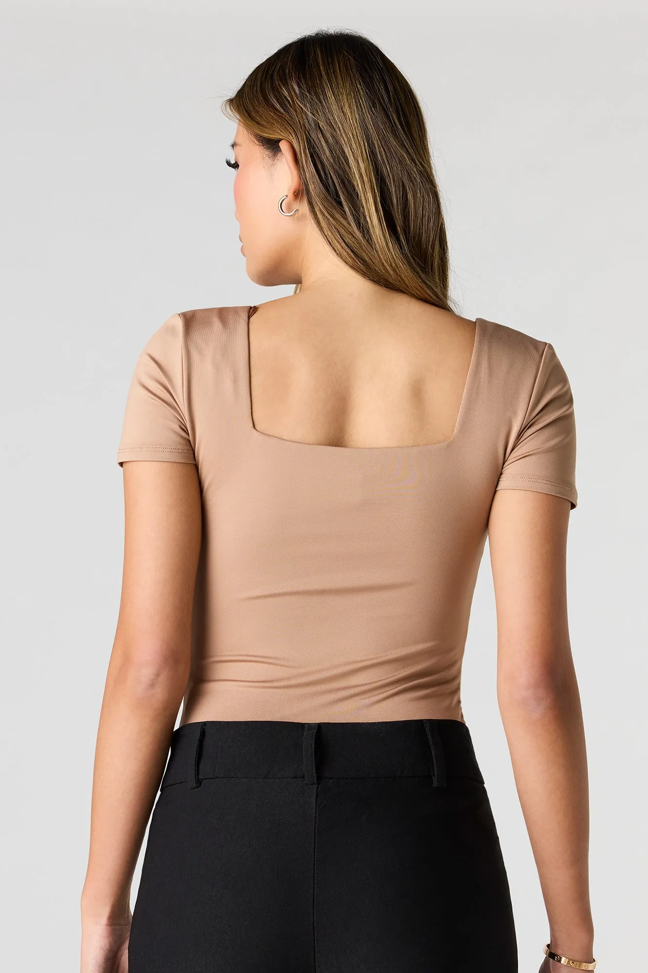 Contour Square Neck Short Sleeve Bodysuit sold by Urban Planet product image thumbnail 2