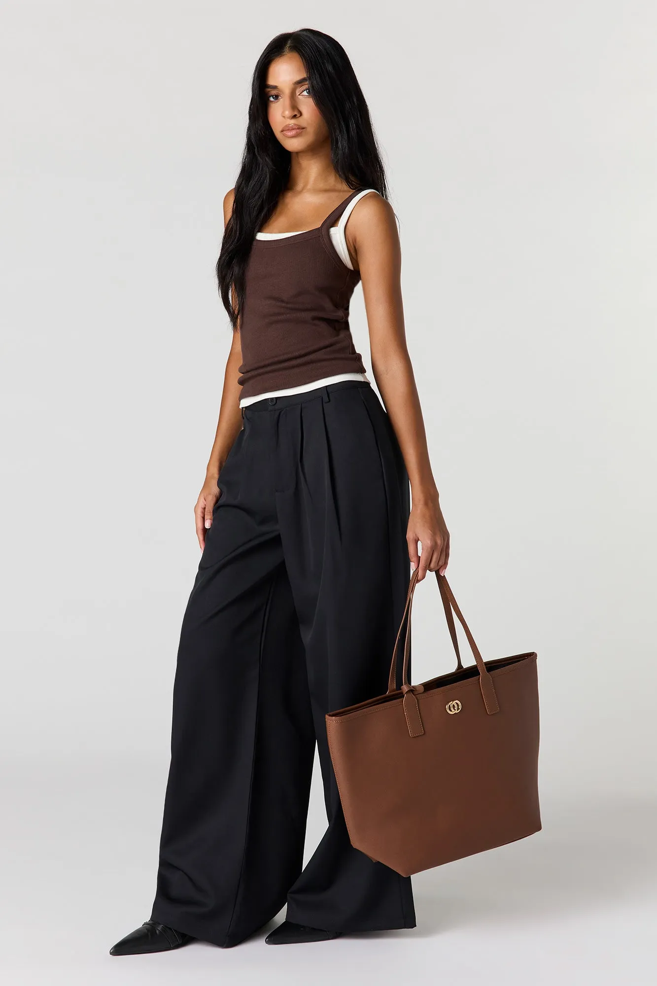 Ribbed Scoop Neck Tank sold by Urban Planet product image thumbnail 3
