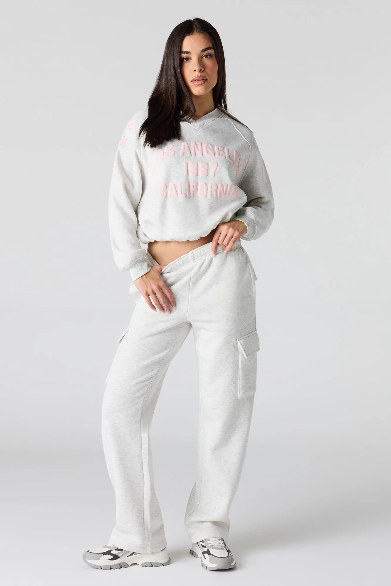 Destination V-Neck Fleece Sweatshirt sold by Urban Planet product image thumbnail 3