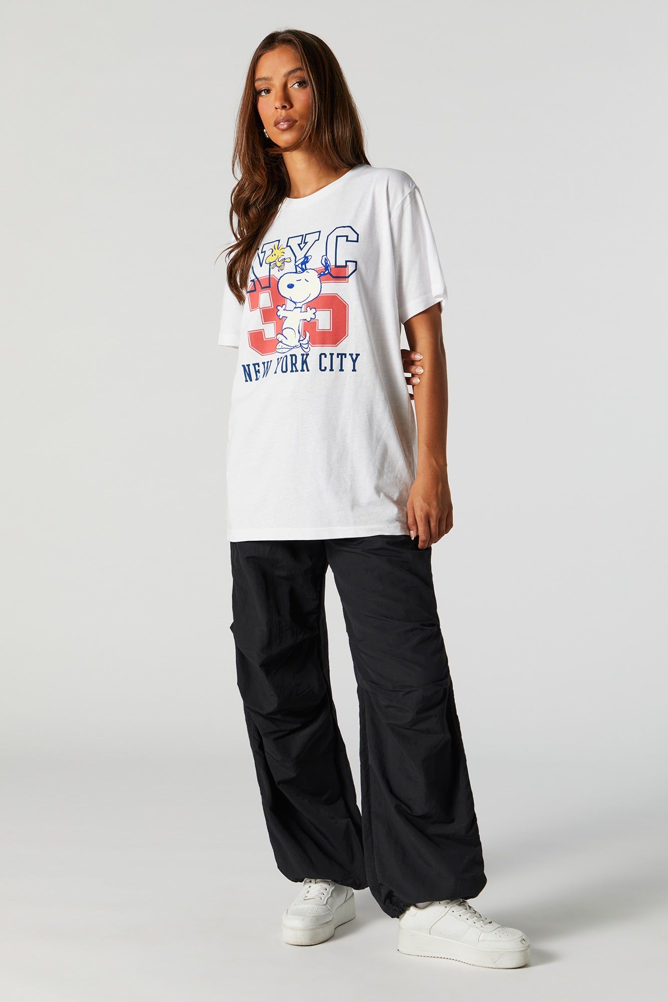 Snoopy NYC Graphic Boyfriend T-Shirt sold by Urban Planet product image thumbnail 4