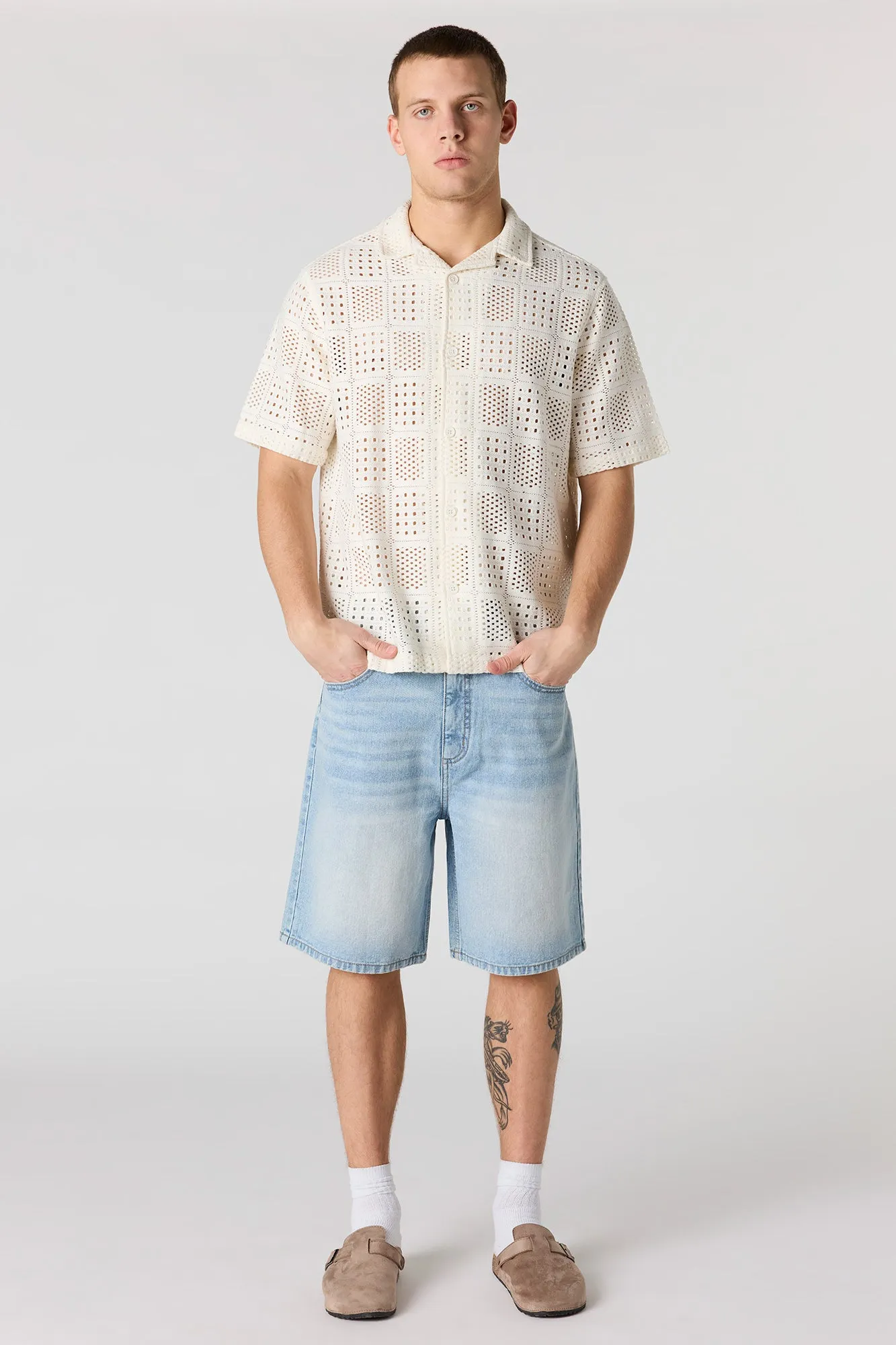 Baggy Light Denim Short sold by Urban Planet product image thumbnail 2