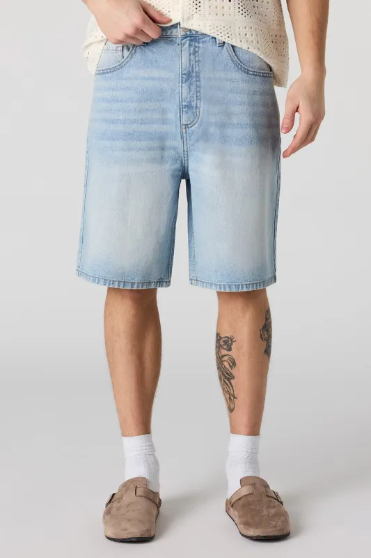 Baggy Light Denim Short sold by Urban Planet