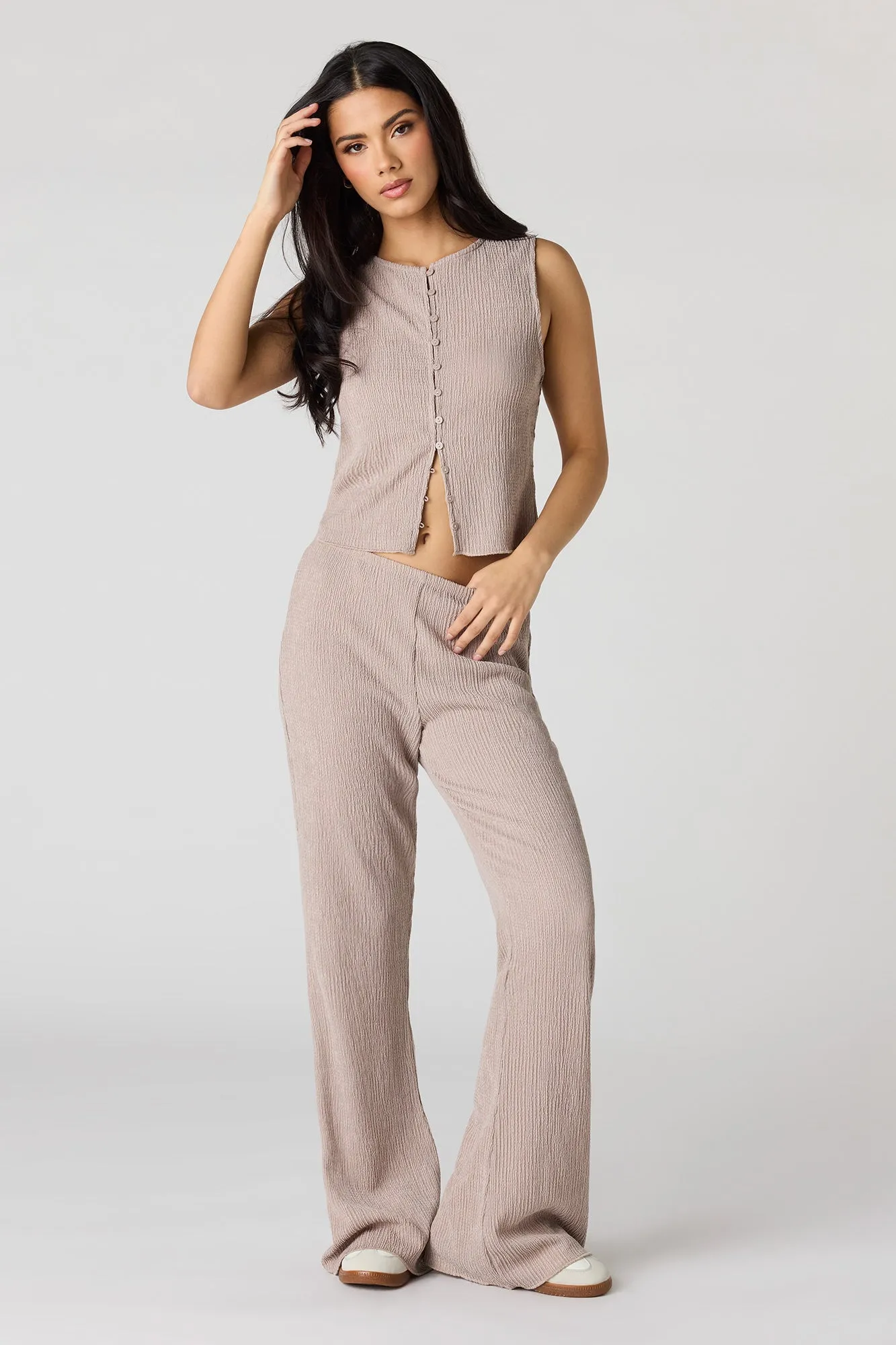 Textured Flare Pant sold by Urban Planet