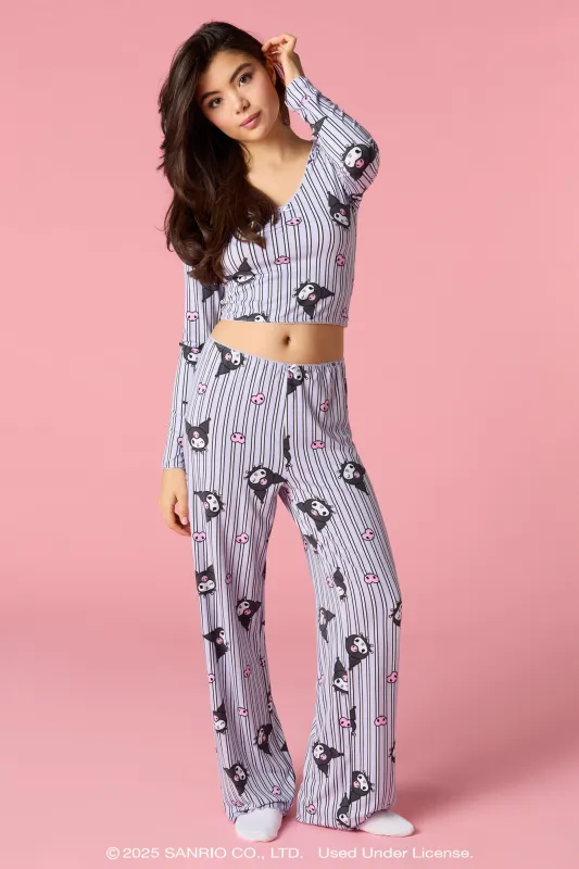 Kuromi™ Long Sleeve Top & Pant Pajama Set sold by Urban Planet