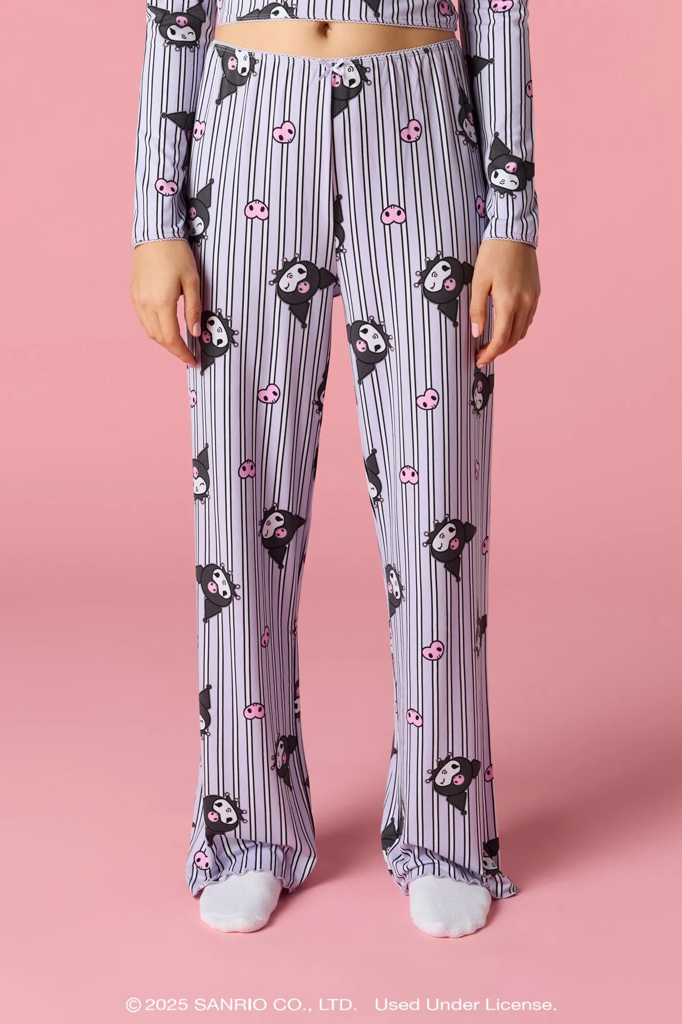 Kuromi™ Long Sleeve Top & Pant Pajama Set sold by Urban Planet product image thumbnail 3