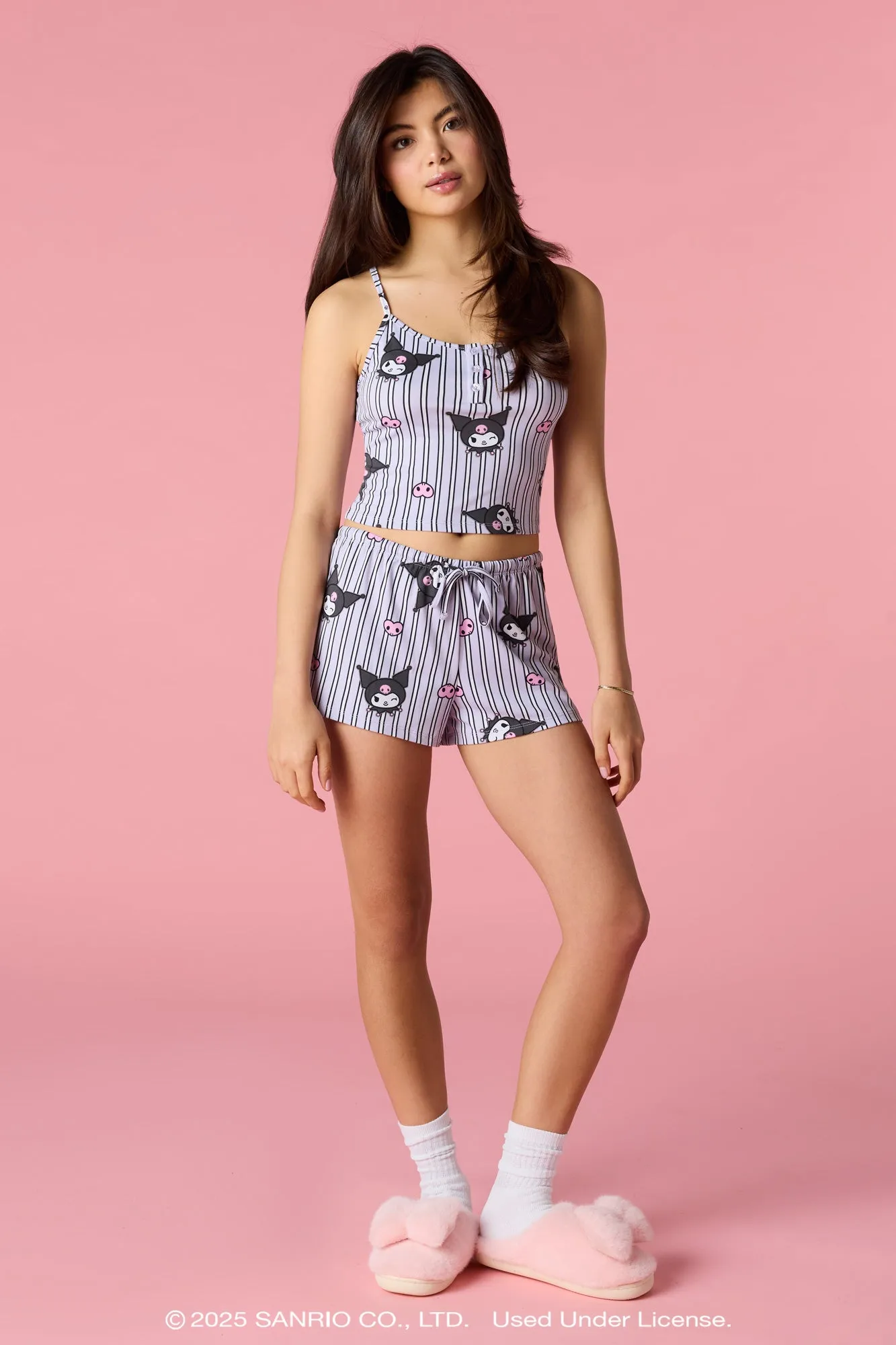Kuromi™ Print Tank & Short Pajama Set sold by Urban Planet product image thumbnail 3