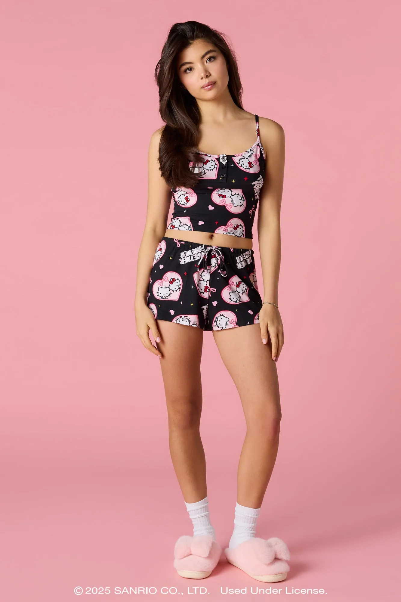 Hello Kitty® & Dear Daniel™ Print Tank & Short Pajama Set sold by Urban Planet product image thumbnail 3