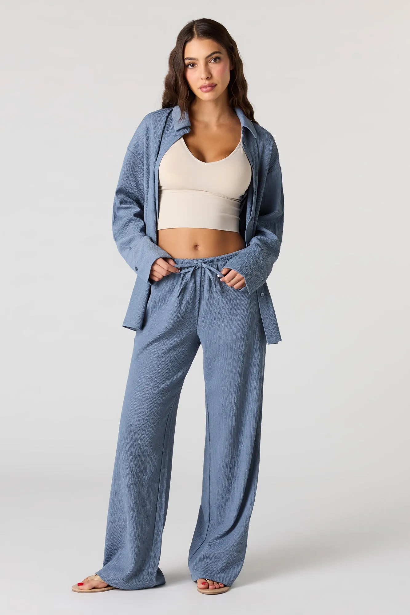 Textured Knit Wide Pant sold by Urban Planet