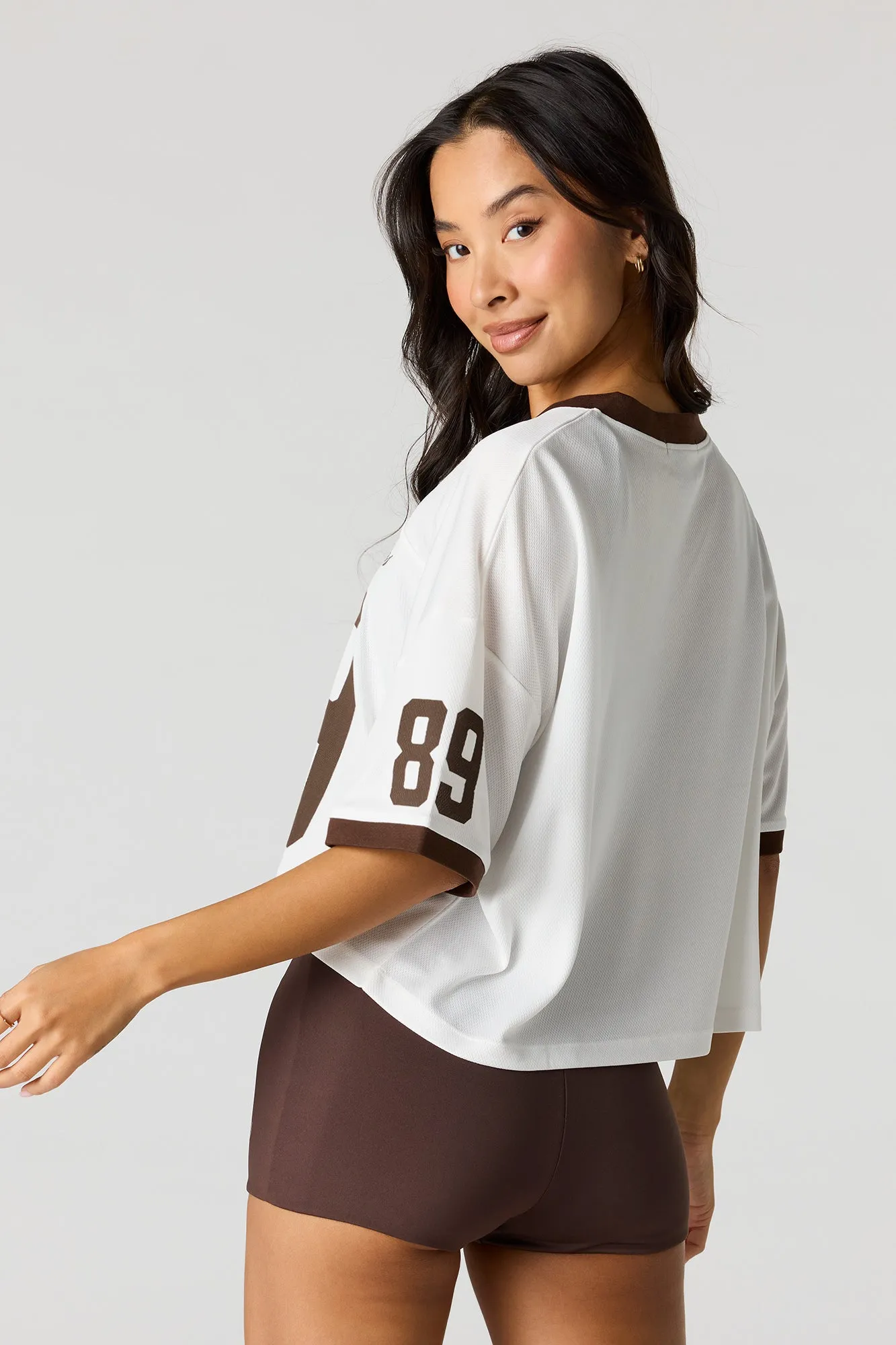 Graphic Cropped Jersey Top sold by Urban Planet product image thumbnail 2