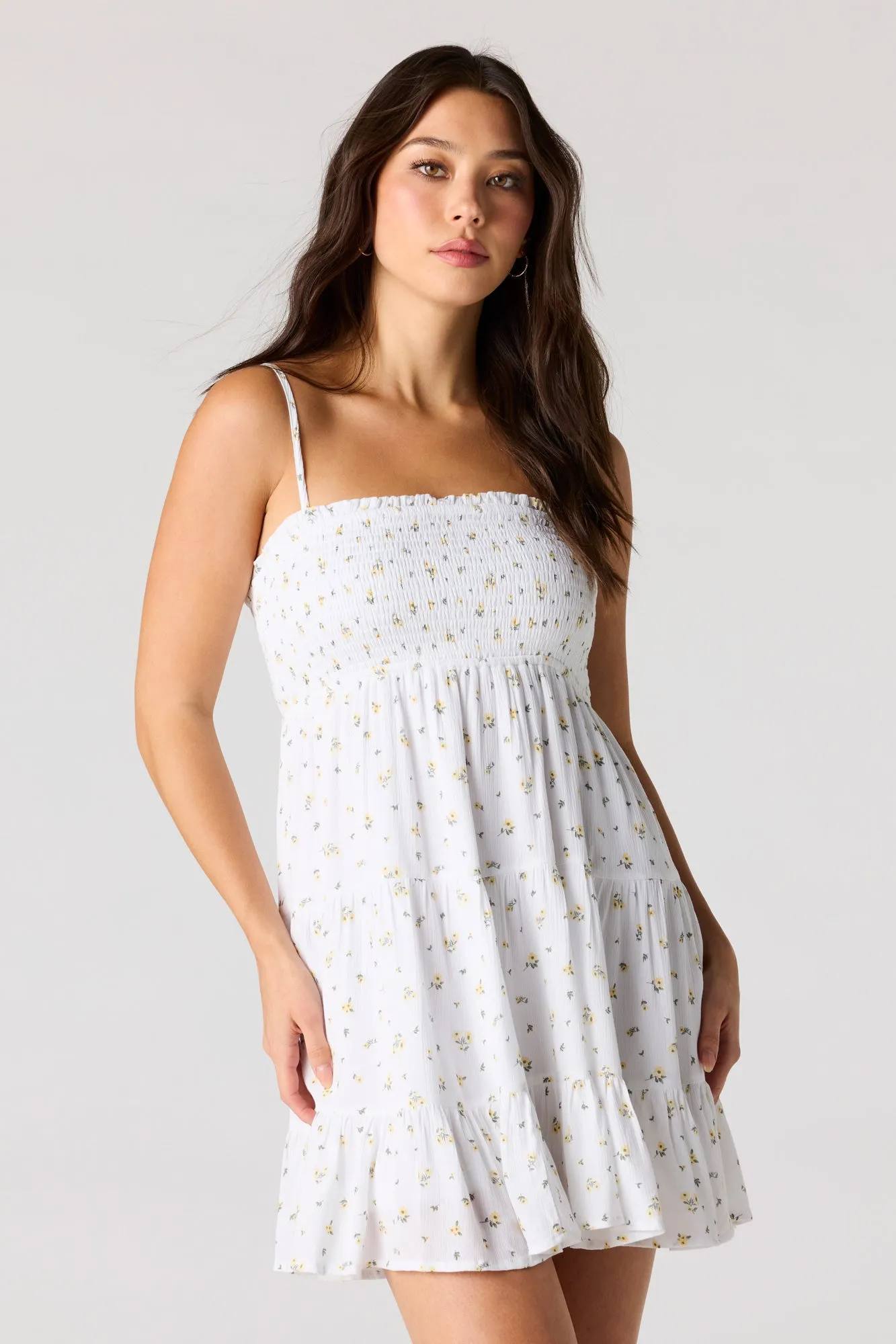 Smocked Tiered Mini Dress sold by Urban Planet product image thumbnail 4