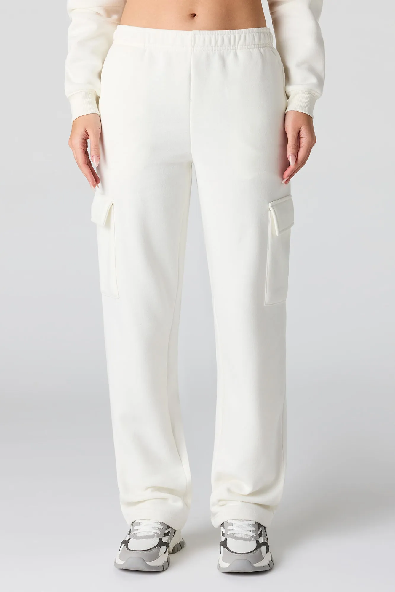 Solid Fleece Cargo Sweatpant sold by Urban Planet product image thumbnail 2