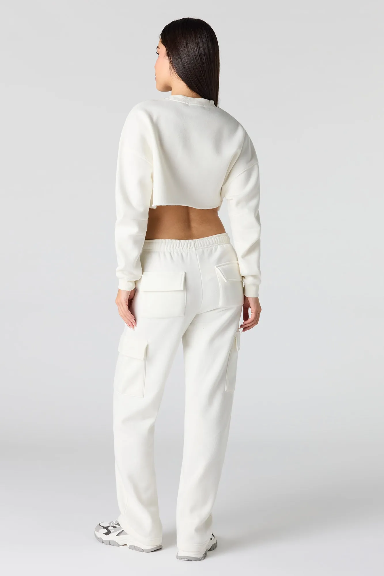 Solid Fleece Cargo Sweatpant sold by Urban Planet product image thumbnail 3