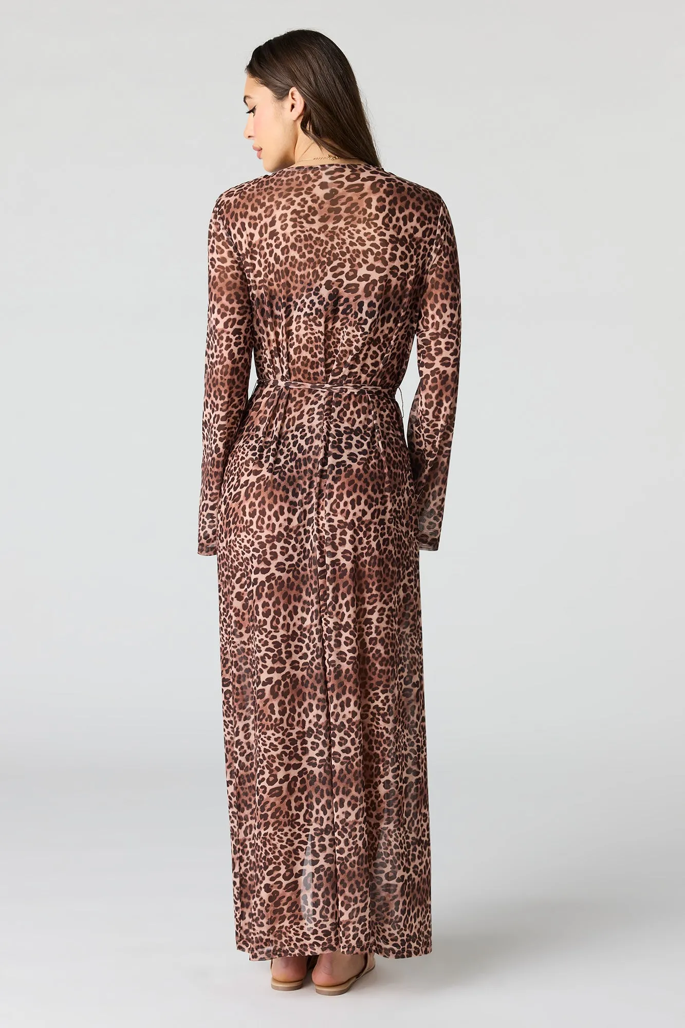 Self Tie Maxi Swim Cover Up Kimono sold by Urban Planet product image thumbnail 3