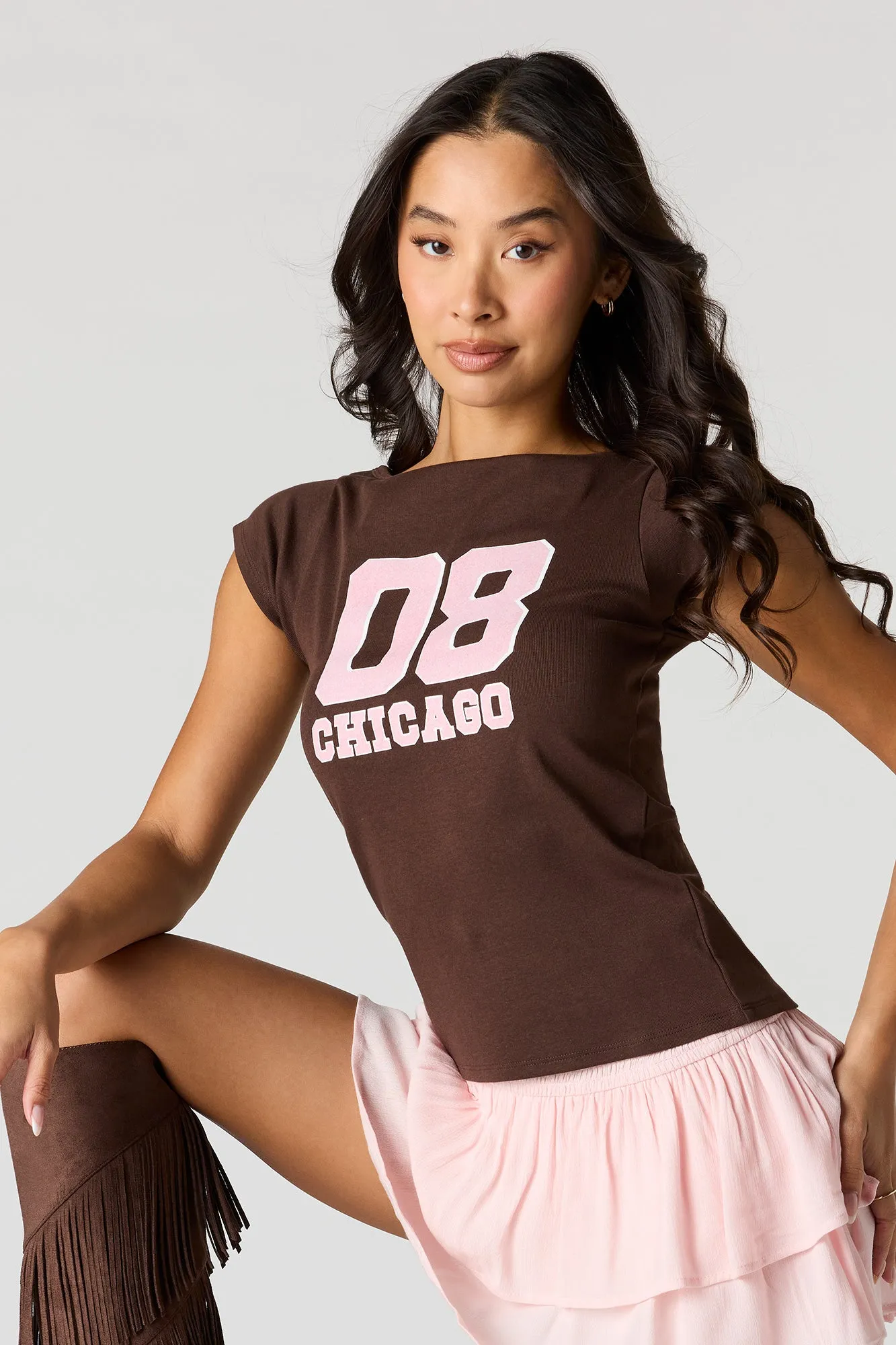 Graphic Boatneck T-Shirt sold by Urban Planet product image thumbnail 4