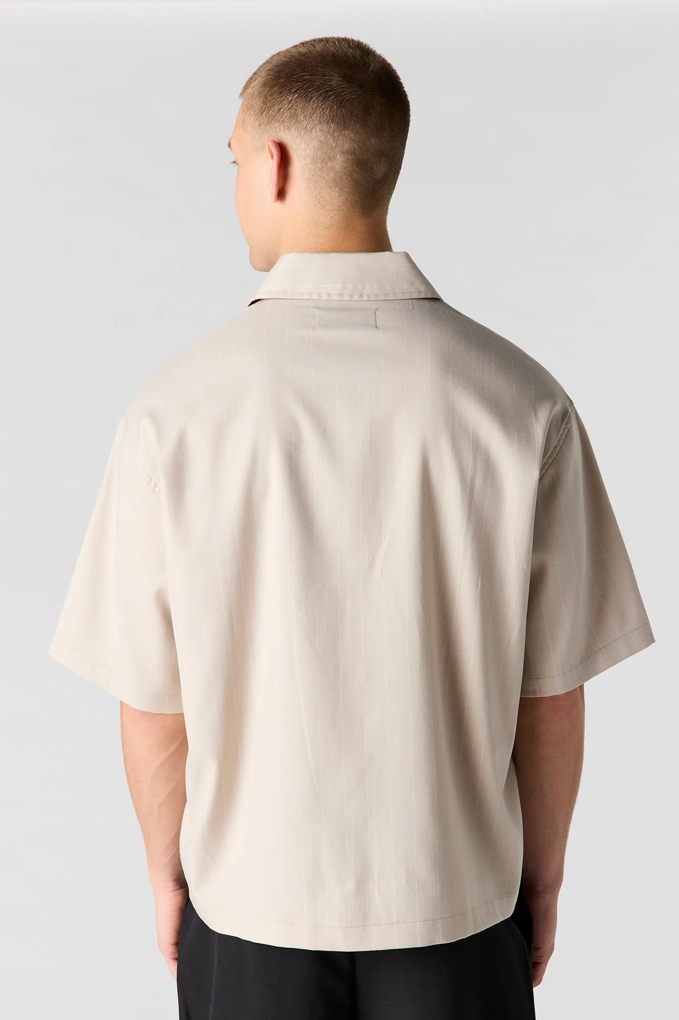 Pinstriped Boxy Button-Up Top sold by Urban Planet product image thumbnail 2