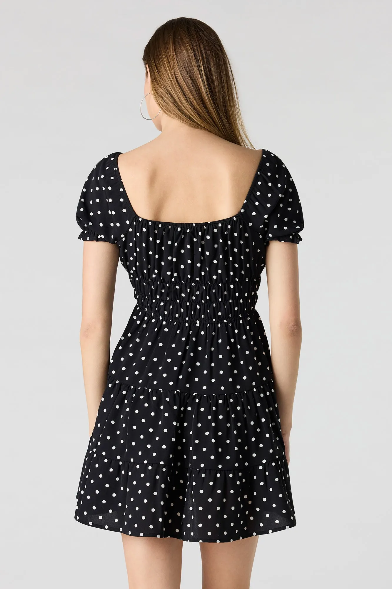 Short Puff Sleeve Tiered Mini Dress sold by Urban Planet product image thumbnail 5