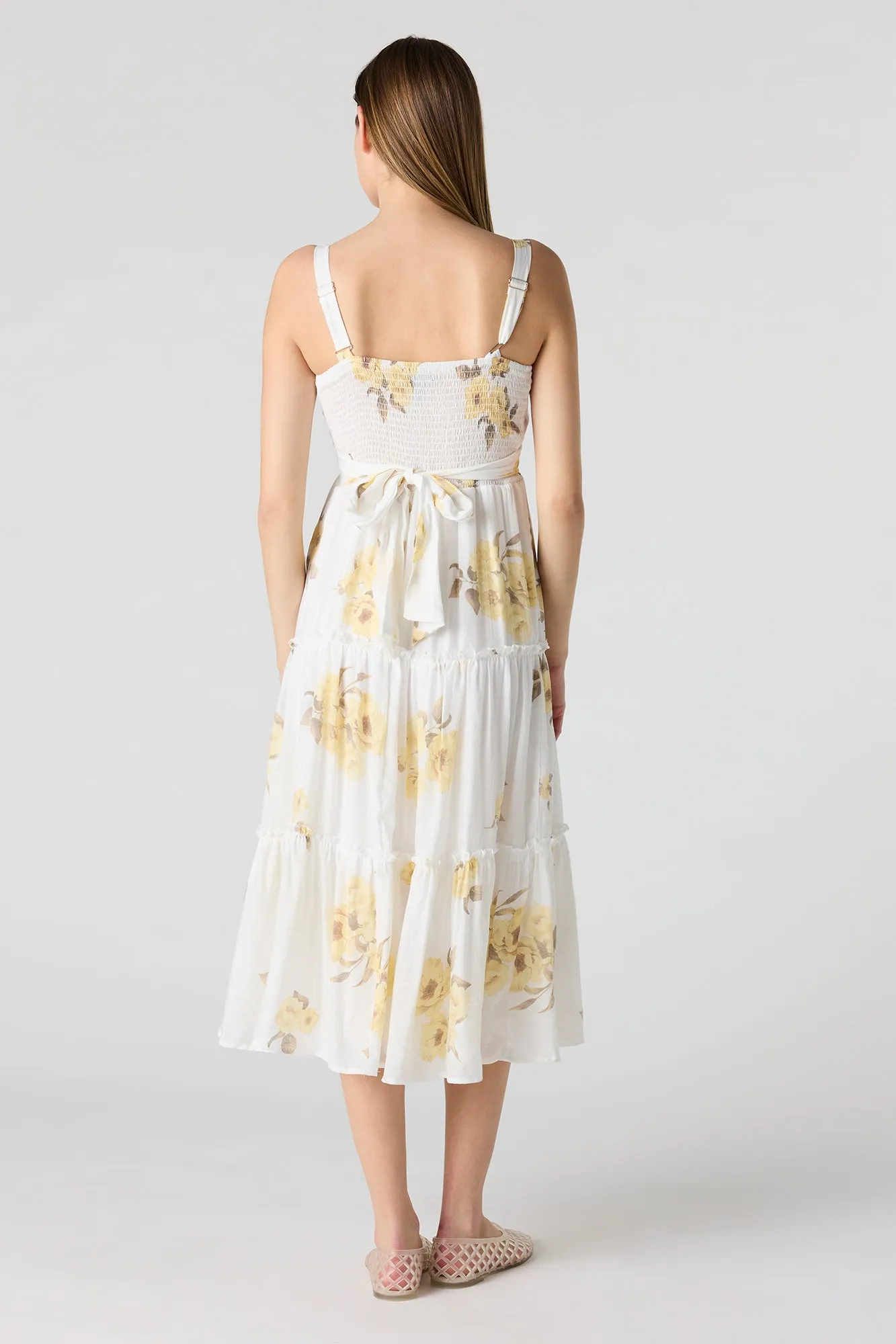 Tie Waist Tiered Midi Dress sold by Urban Planet product image thumbnail 3