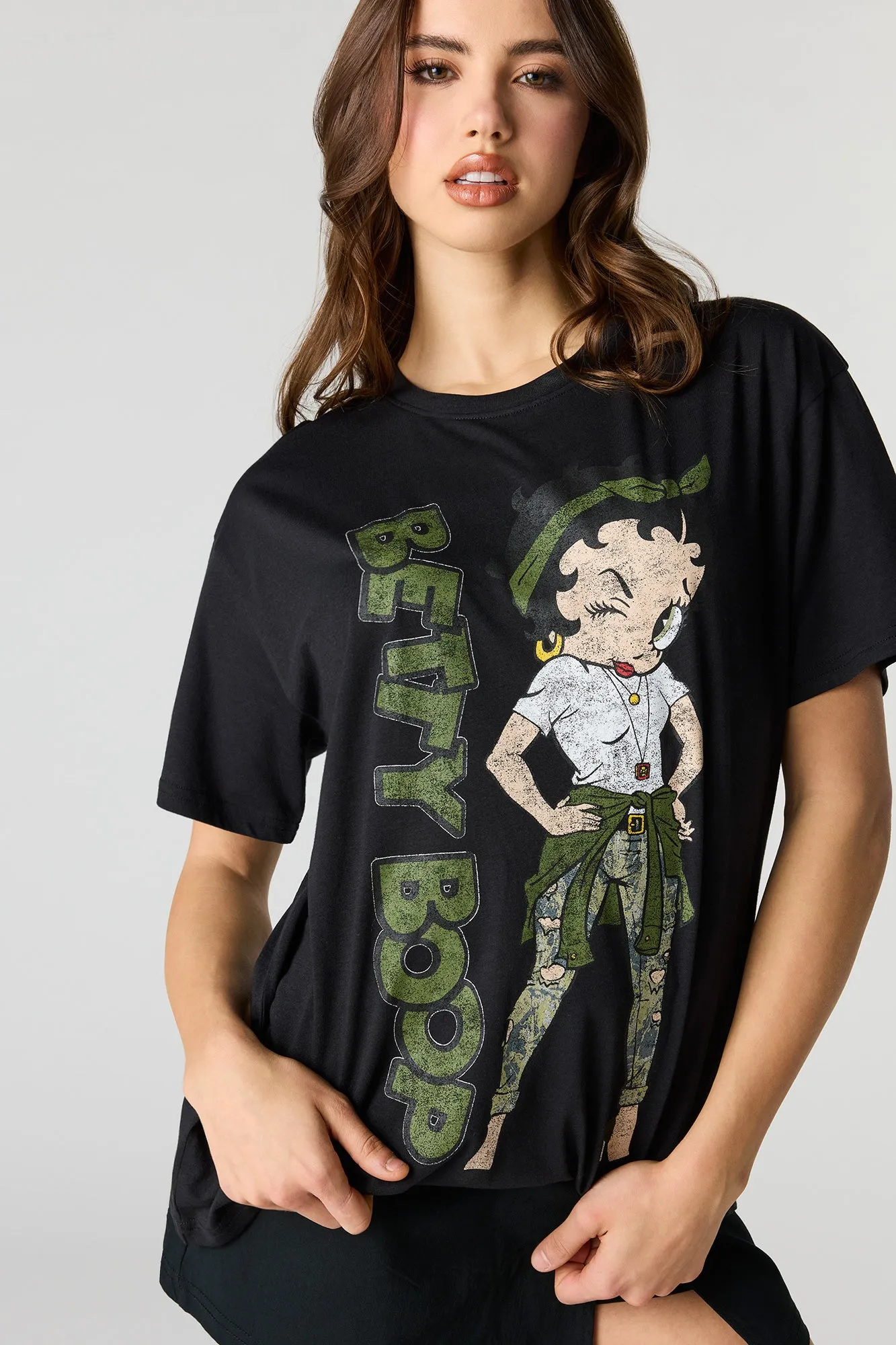 Cartoon Graphic Boyfriend T-Shirt sold by Urban Planet product image thumbnail 4