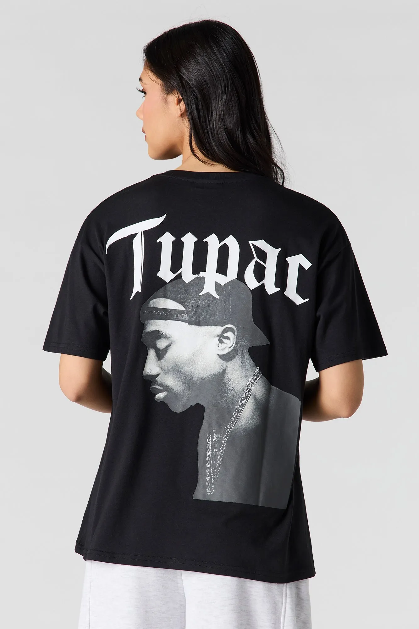 Tupac Graphic Boyfriend T-Shirt sold by Urban Planet product image thumbnail 4