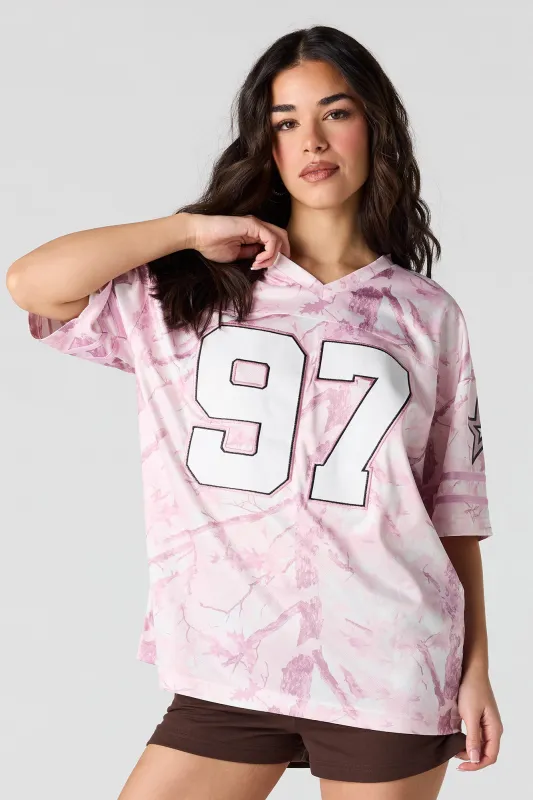 Graphic Mesh Camo Jersey made by Urban Planet