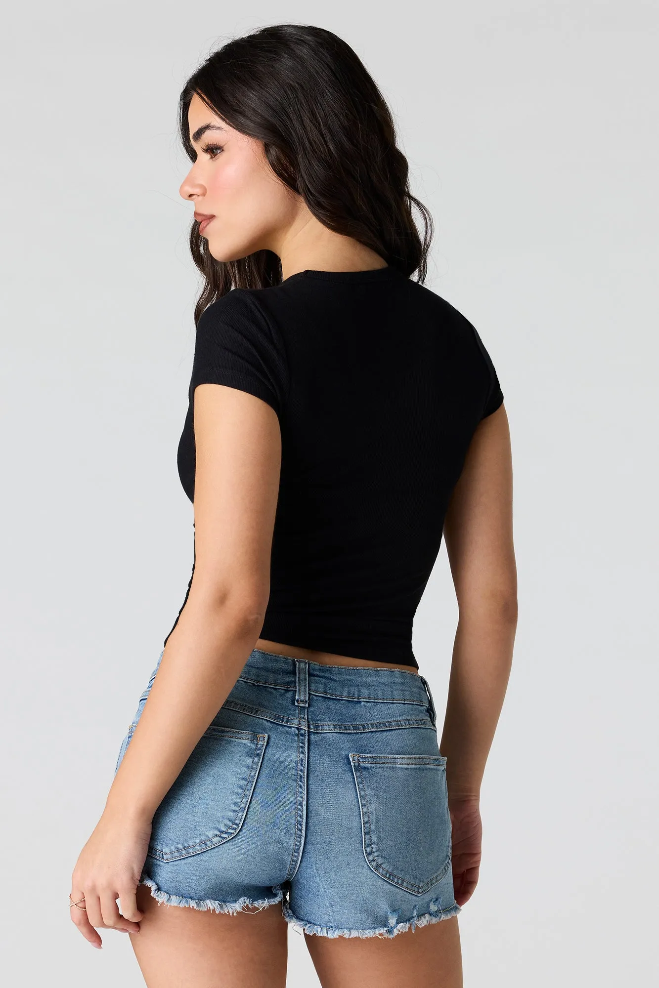 Ribbed T-Shirt sold by Urban Planet product image thumbnail 5
