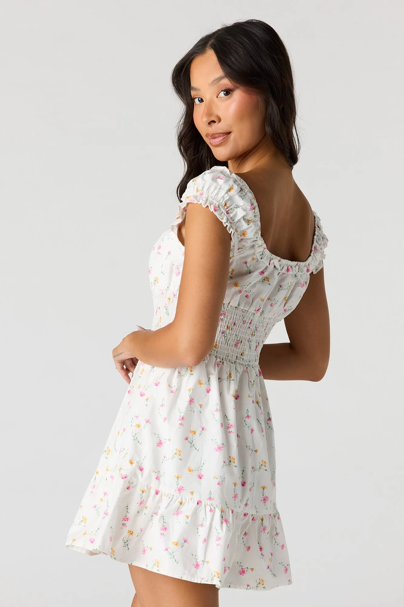 Smocked Waist Mini Romper Dress sold by Urban Planet product image thumbnail 2