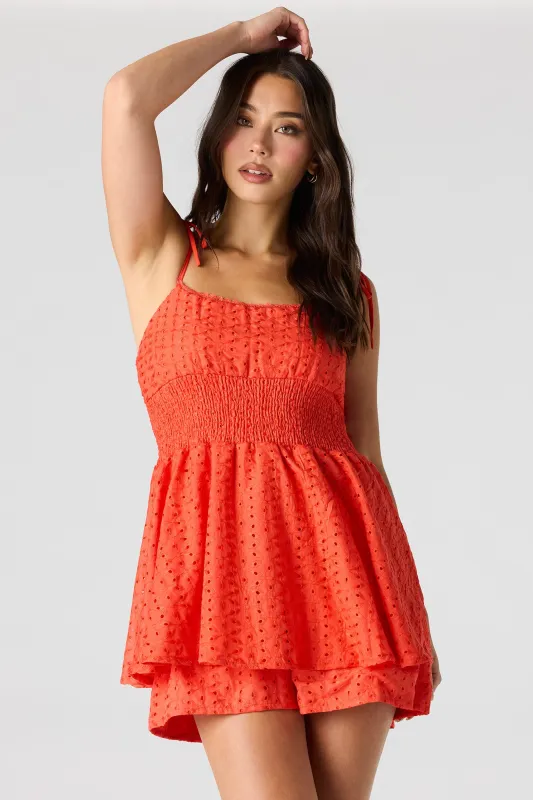 Eyelet Flowy Romper made by Urban Planet