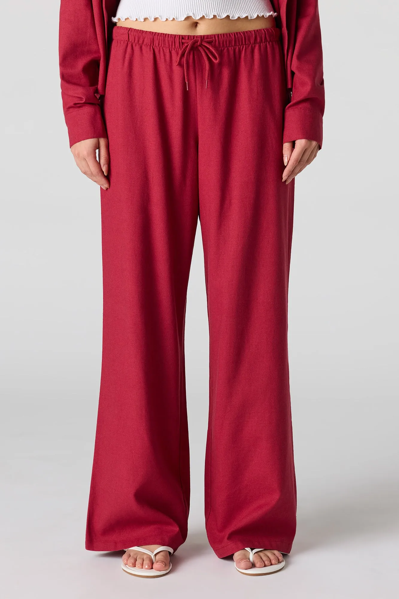 Linen-Blend Drawstring Pant sold by Urban Planet product image thumbnail 2