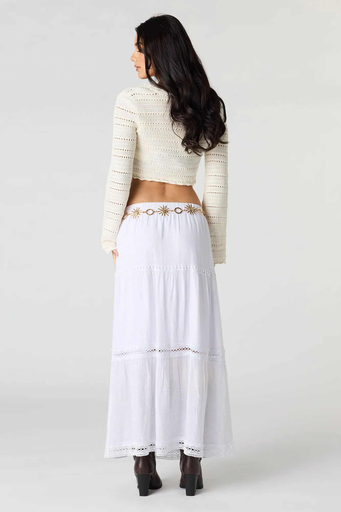 Crochet Trim Maxi Skirt sold by Urban Planet product image thumbnail 3