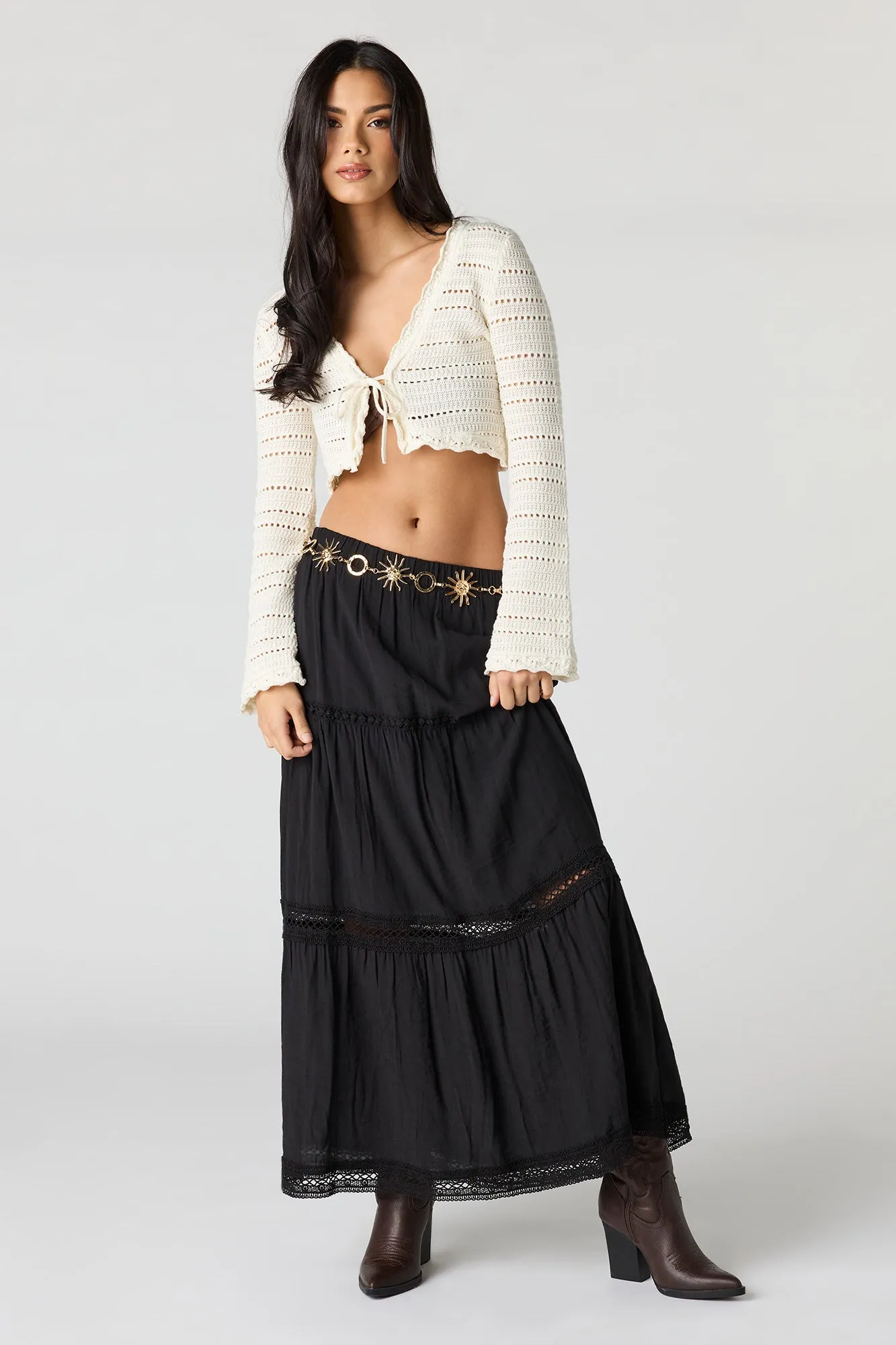 Crochet Trim Maxi Skirt sold by Urban Planet product image thumbnail 5