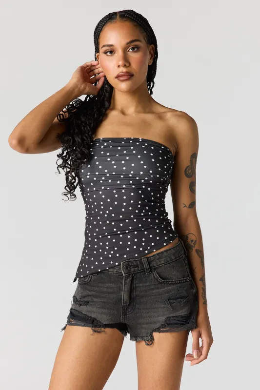 Chelsea Ripped High Rise Washed Black Denim Short sold by Urban Planet