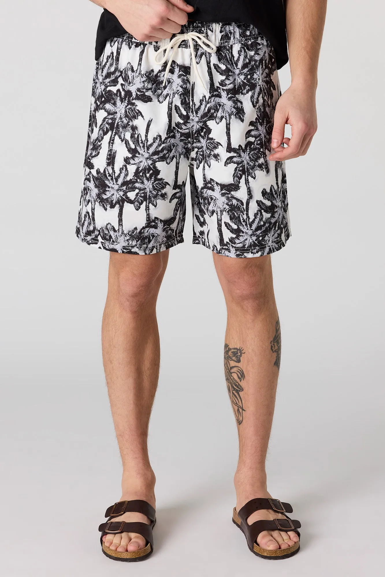 Palm Tree Print Swim Short sold by Urban Planet