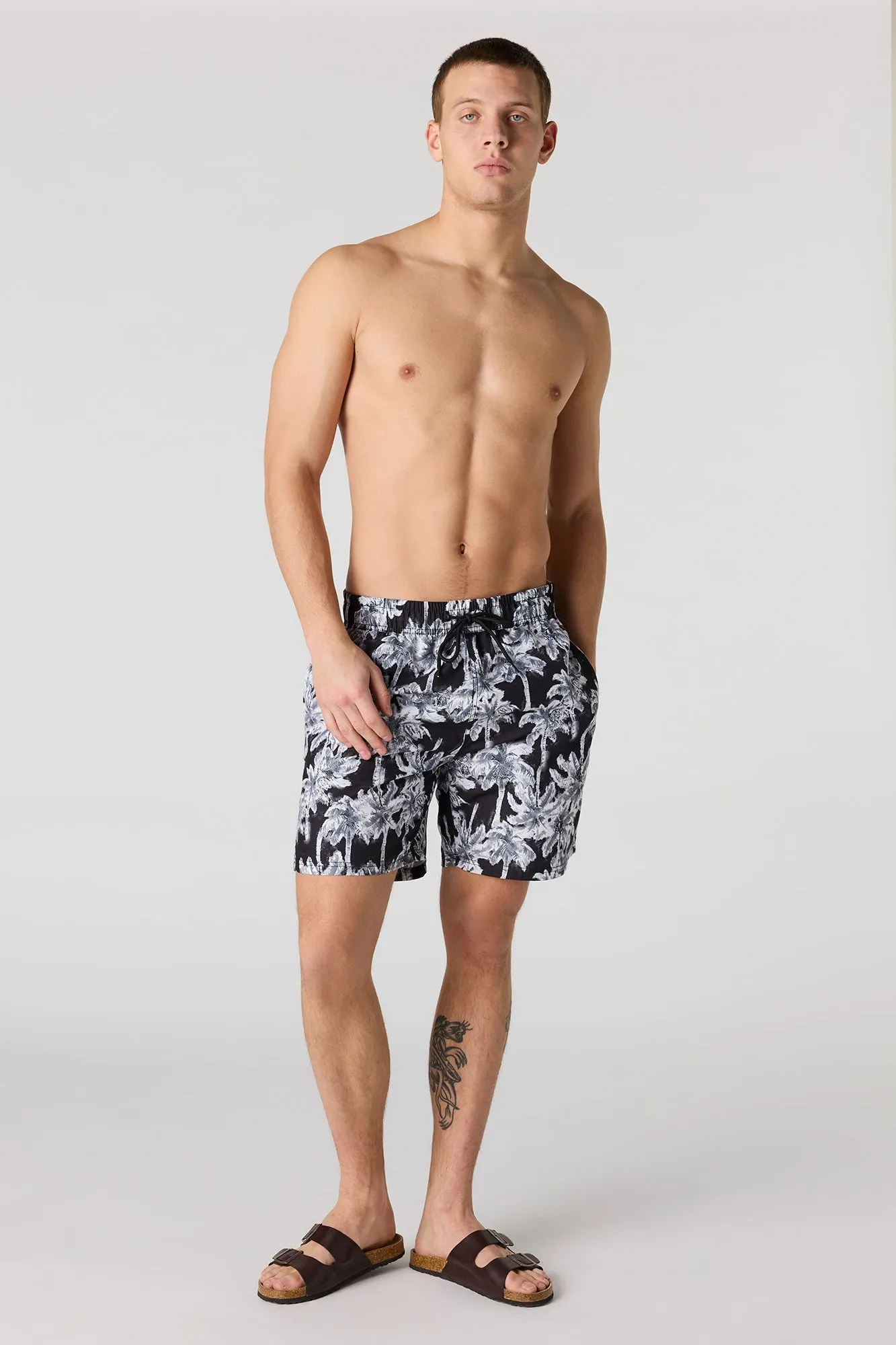 Palm Tree Print Swim Short sold by Urban Planet product image thumbnail 3