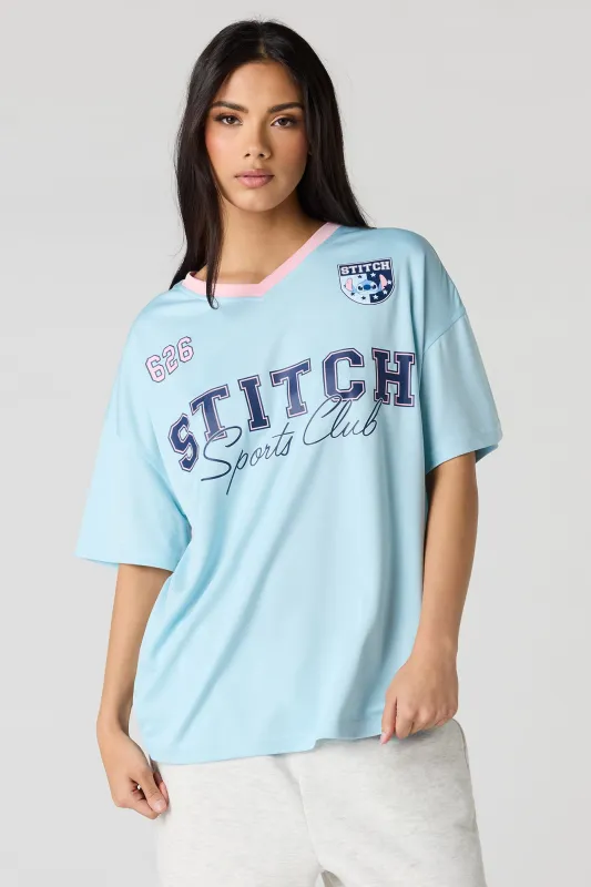 Stitch Graphic Mesh Jersey sold by Urban Planet