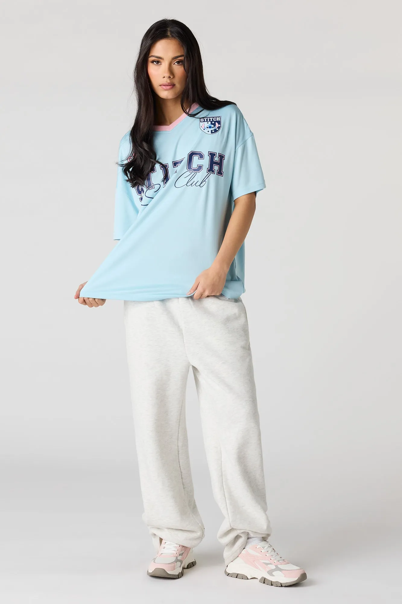Stitch Graphic Mesh Jersey sold by Urban Planet product image thumbnail 3
