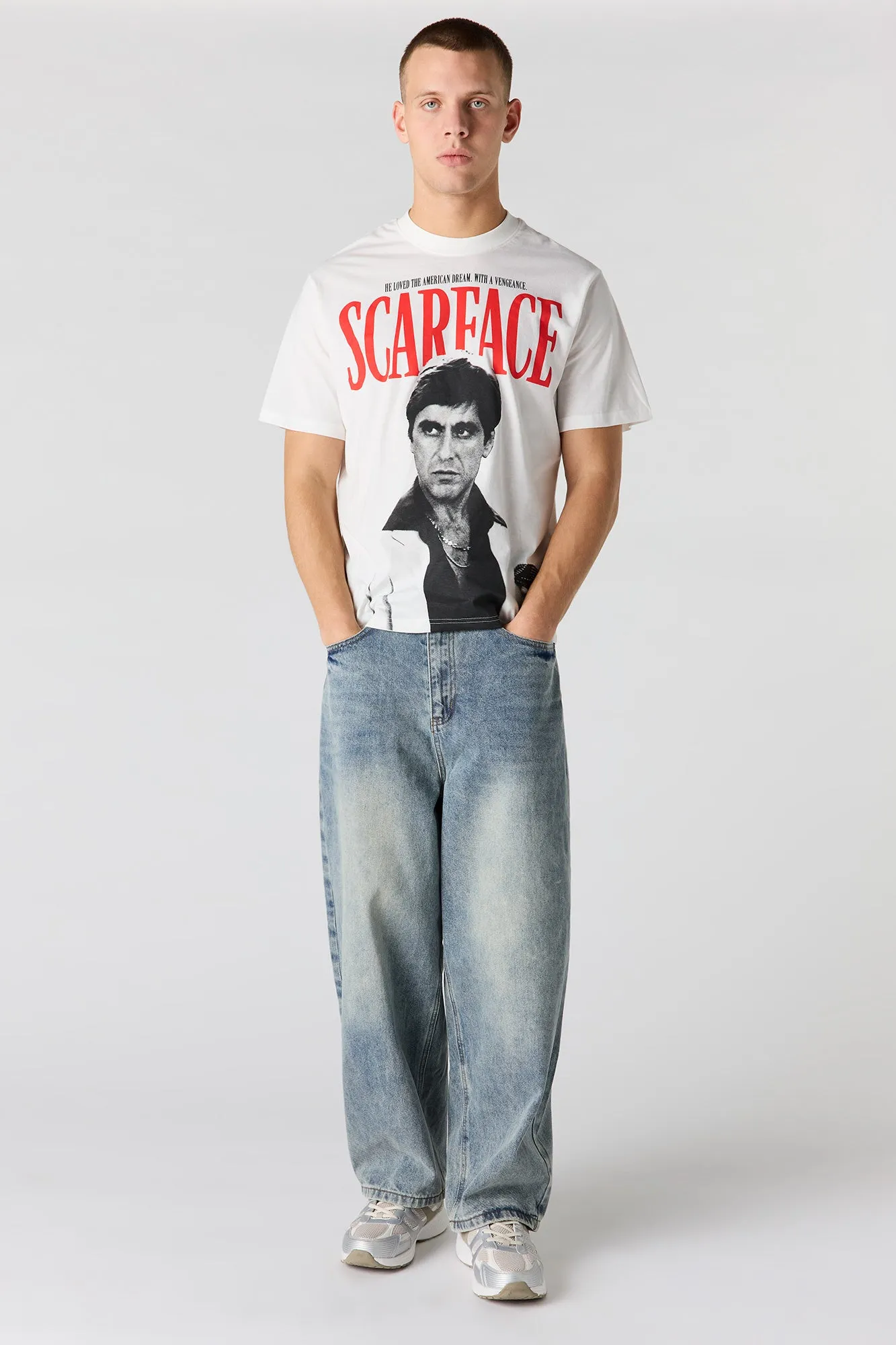 Premium Heavyweight Cotton Scarface Graphic T-Shirt sold by Urban Planet product image thumbnail 3