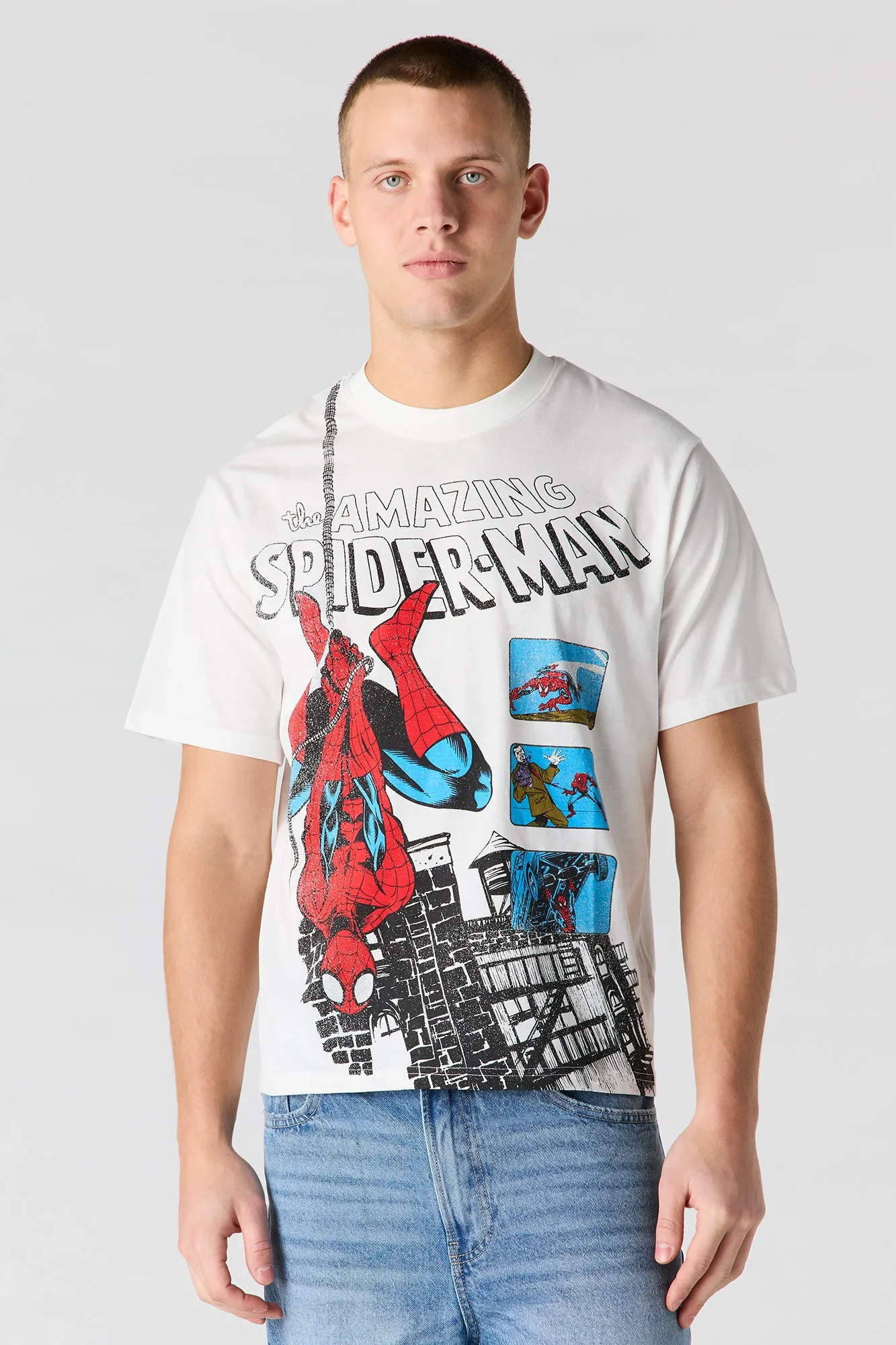 Premium Heavyweight Cotton Spider-Man Graphic T-Shirt sold by Urban Planet product image thumbnail 4