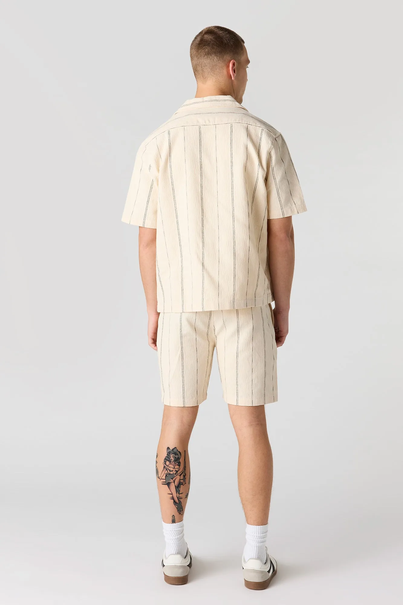 Textured Striped Drawstring Short sold by Urban Planet product image thumbnail 3