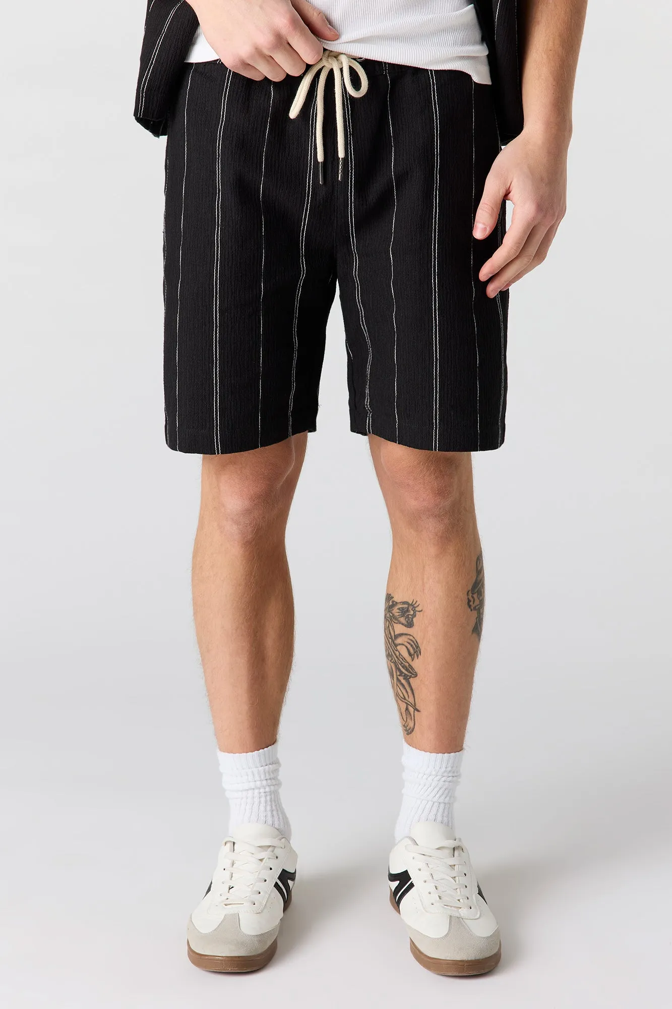 Textured Striped Drawstring Short sold by Urban Planet product image thumbnail 4