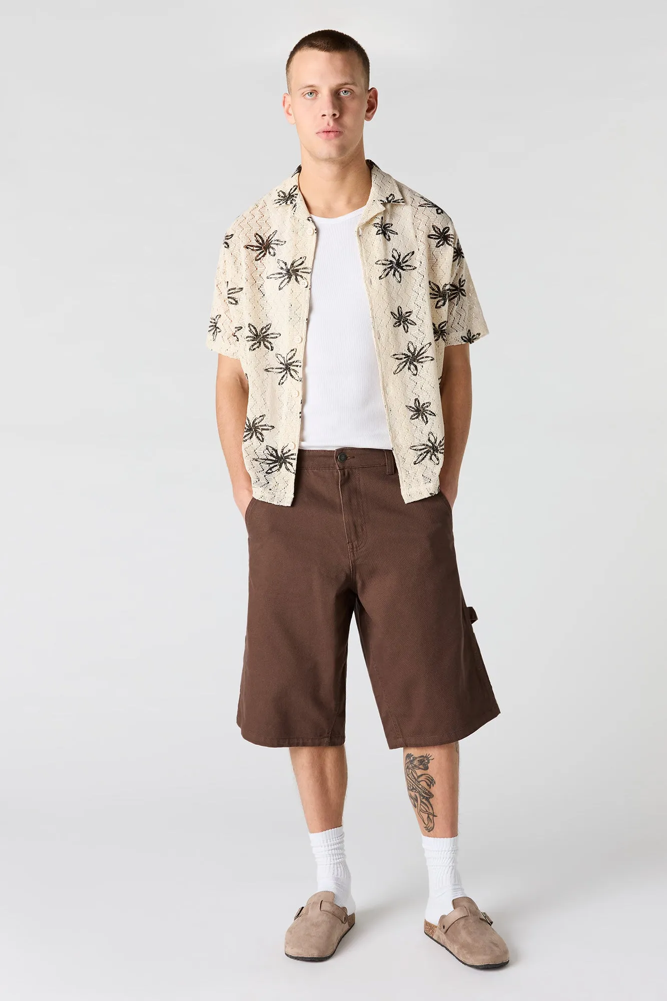 Flower Crochet Button-Up Top sold by Urban Planet product image thumbnail 3